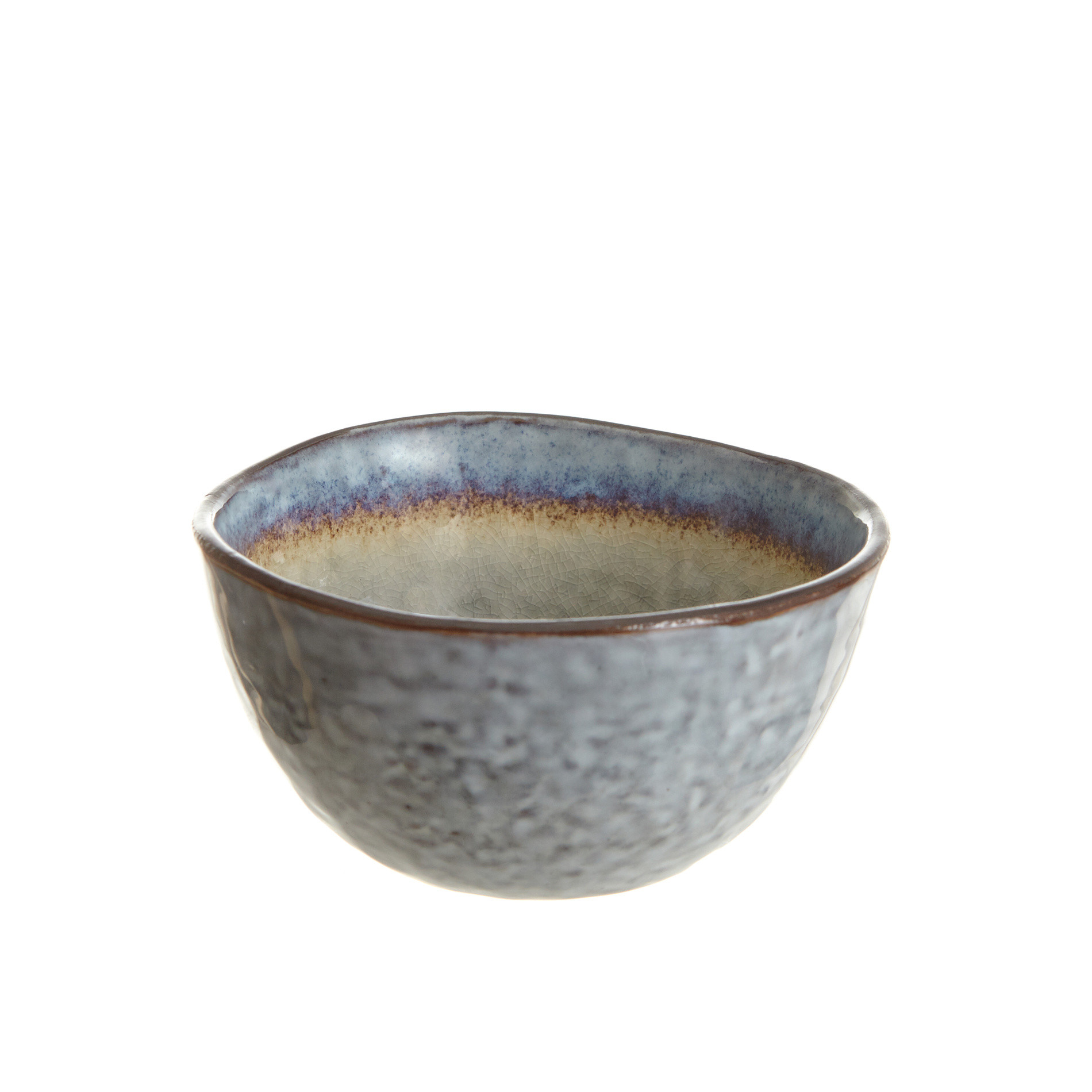 Small stoneware vinaigrette bowl with reactive glaze, Grey, large image number 0