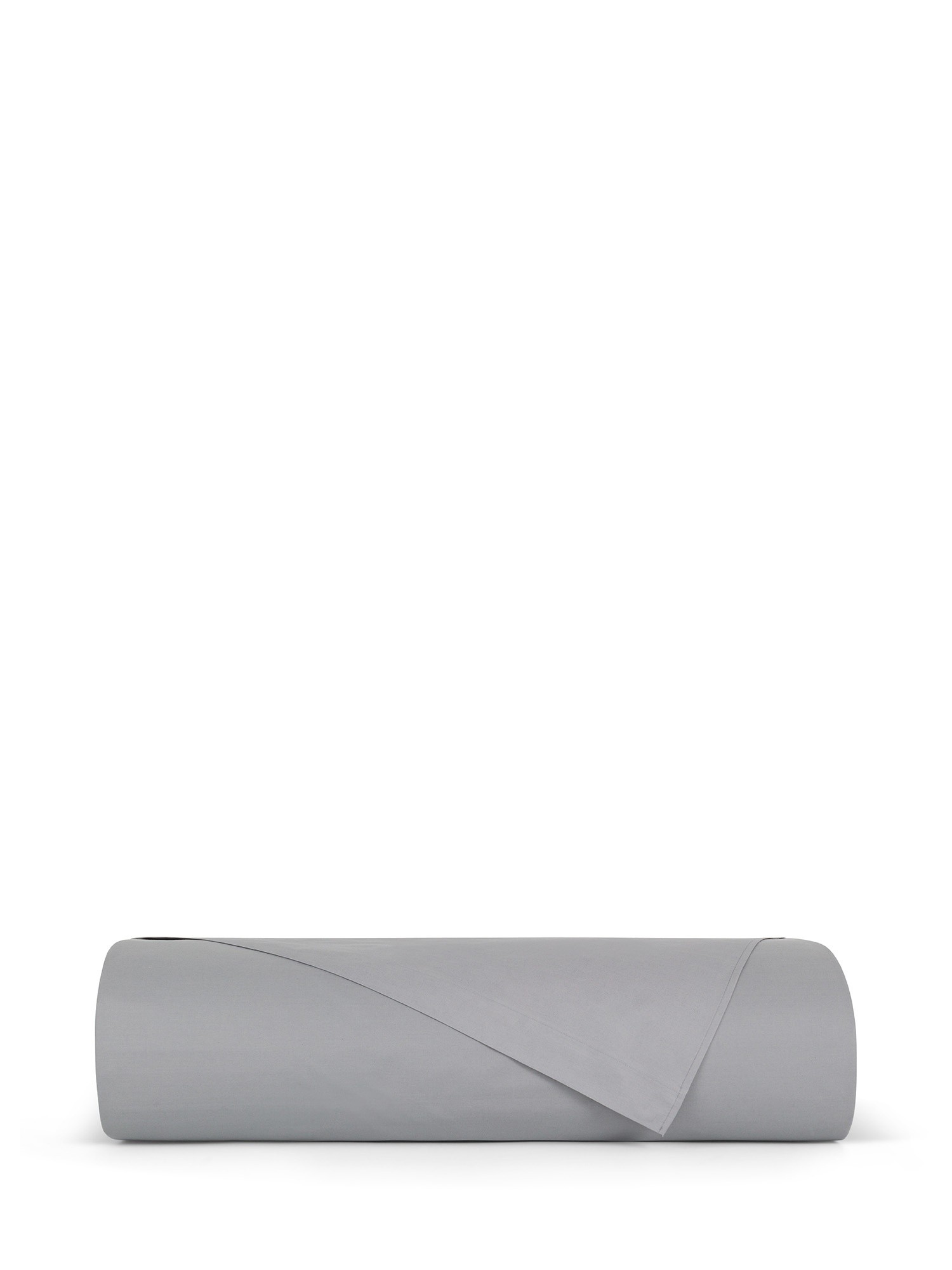 Zefiro smooth cotton percale sheet, Grey, large image number 1