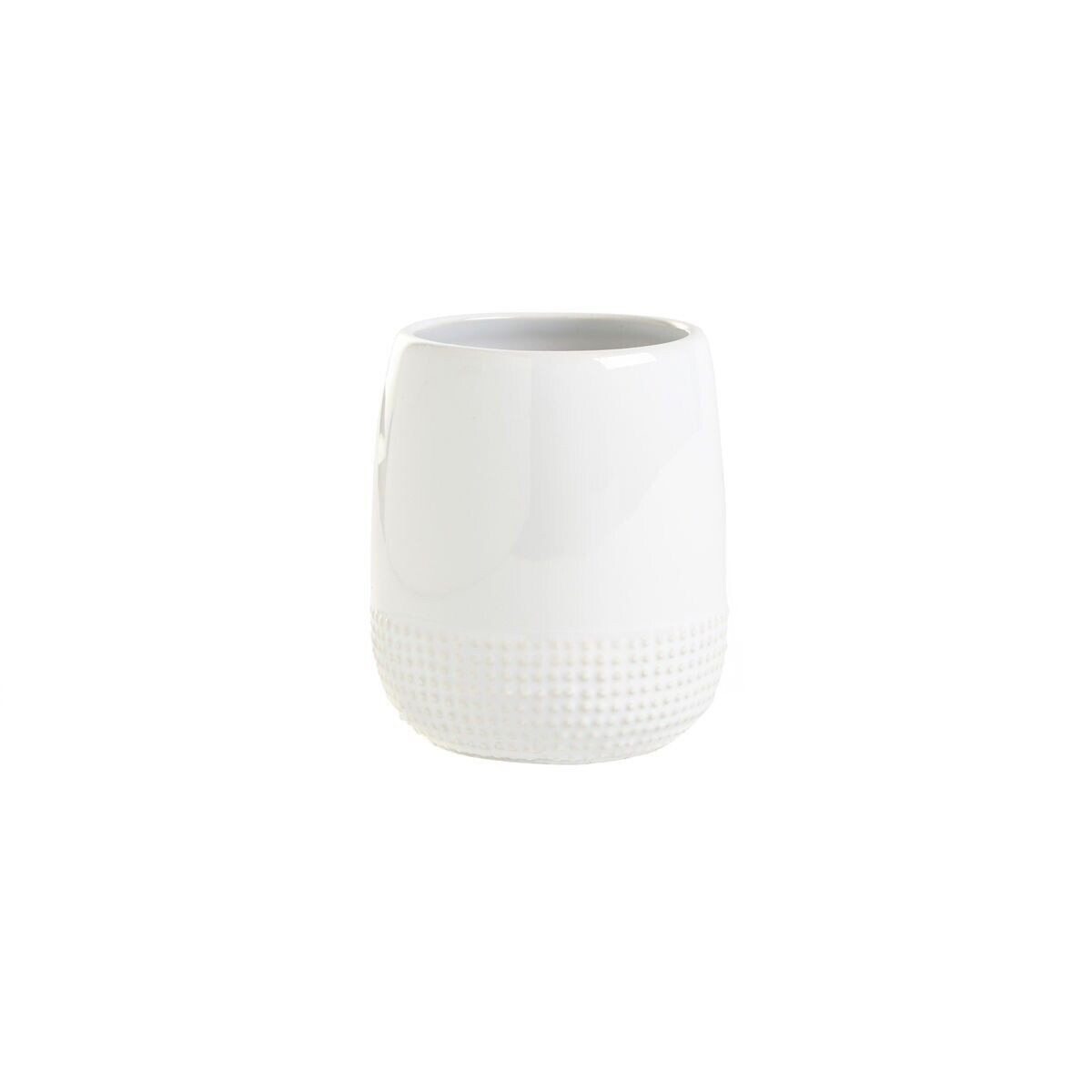 Portaspazzolino ceramica Dots, Bianco, large image number 0