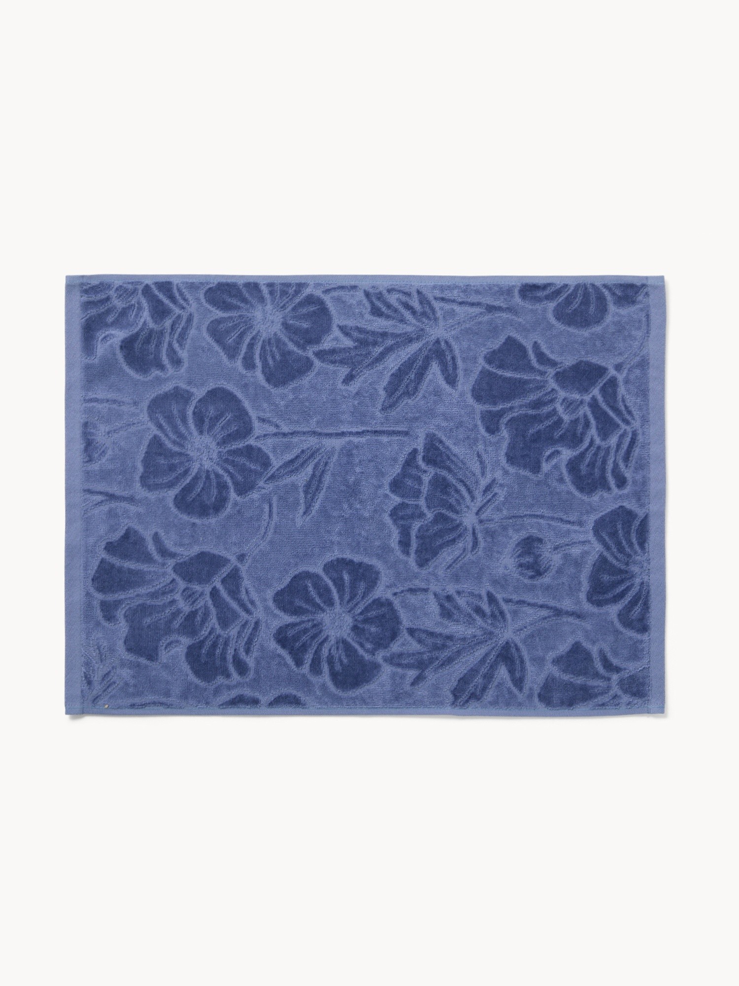 Asciugamano con fantasia floreale in puro cotone velour - Prezzo di lancio, Grigio, large image number 1