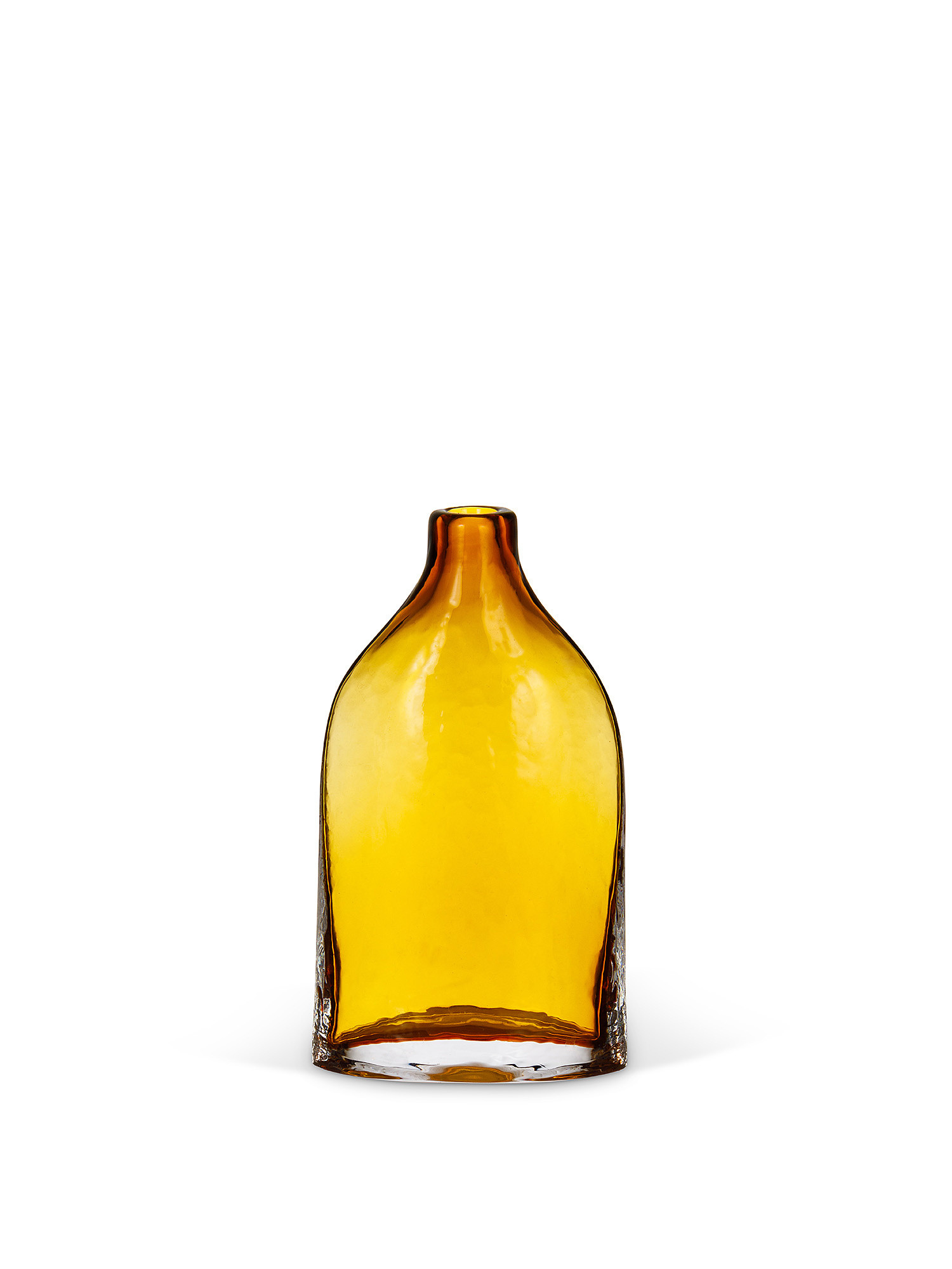 Bottiglietta decorativa in vetro colorato in pasta, Giallo miele, large image number 0