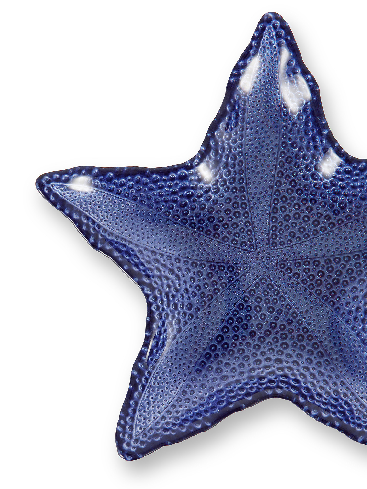 Piattino vetro a stella marina, Blu, large image number 1