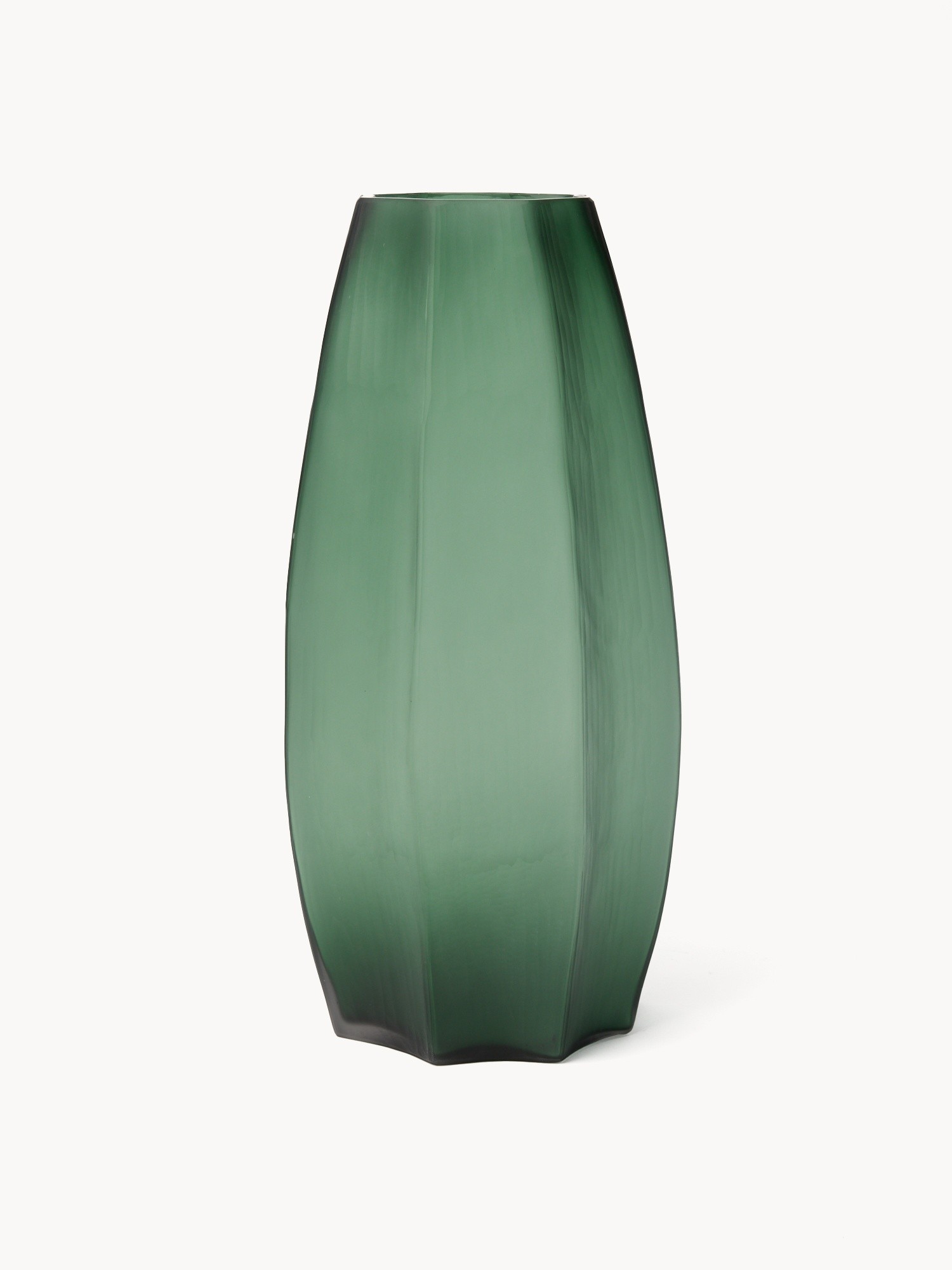 Colored glass vase, Green, large image number 0