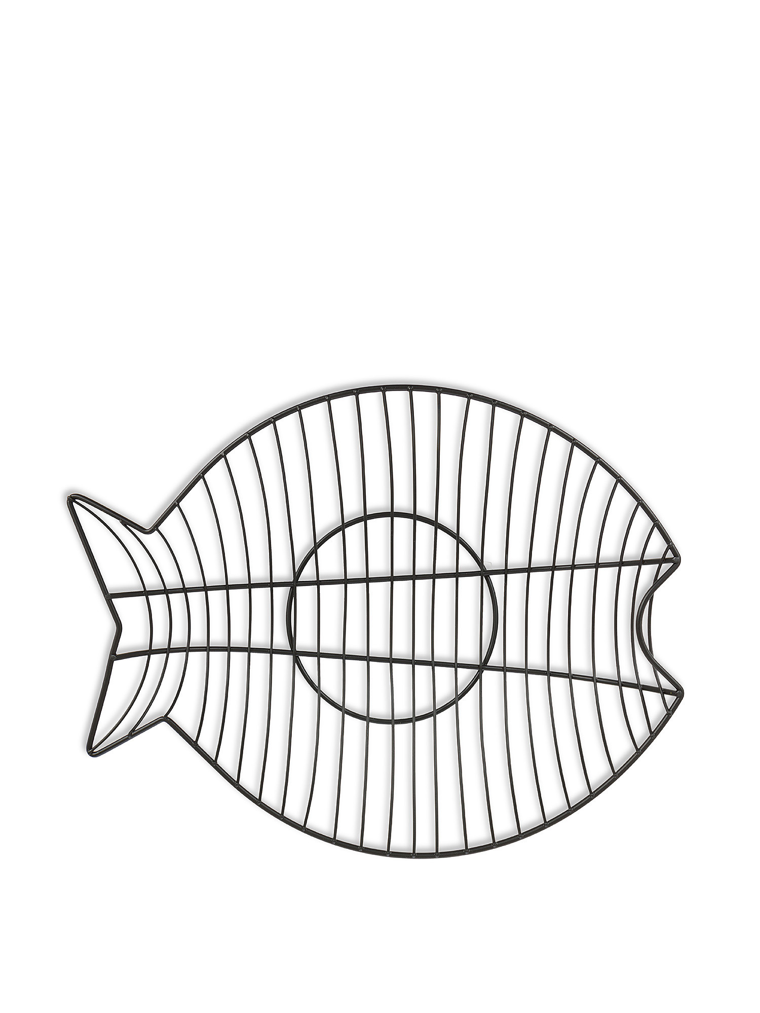 Black wire fish basket, Black, large image number 1
