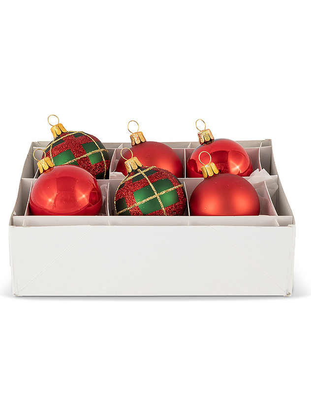 Zeus Party - 10 Palline Di Natale In Vetro, Colore Verde Oliva, Diametro 6 Cm, Per Decorare Albero E Casa