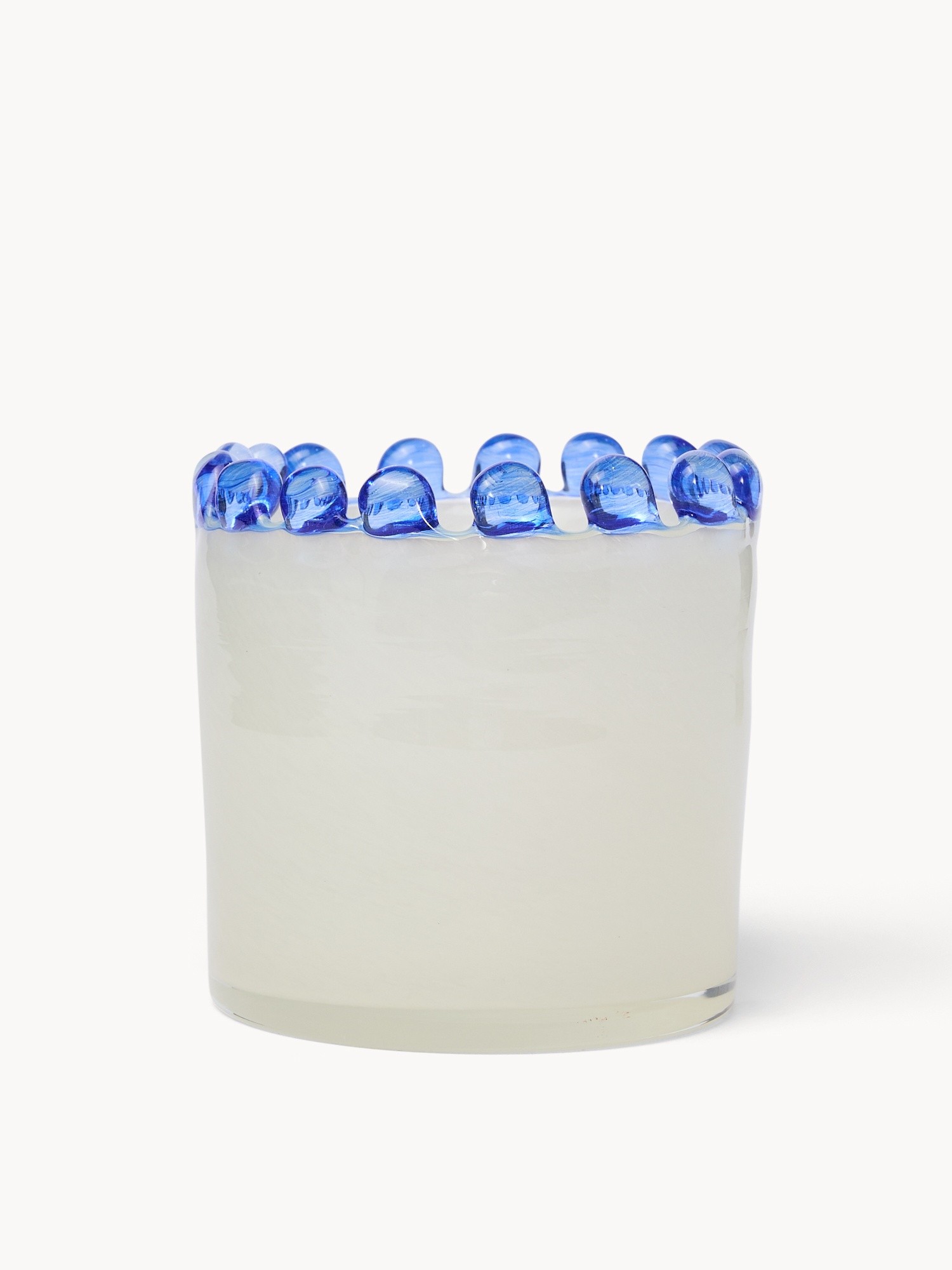 Votivo in vetro colorato in pasta, Bianco/Blu, large image number 0