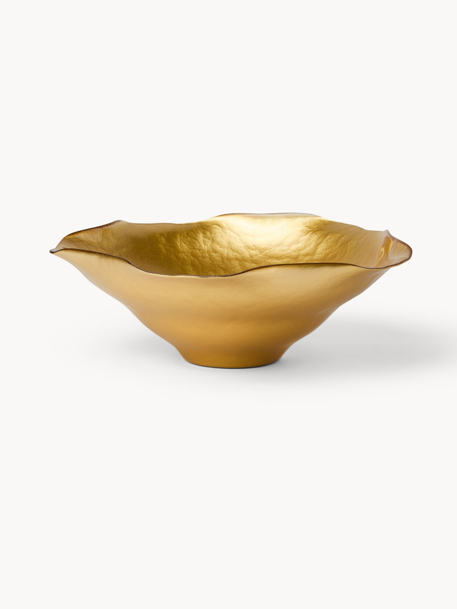Printed sprayed glass cake stand, Gold, large image number 0