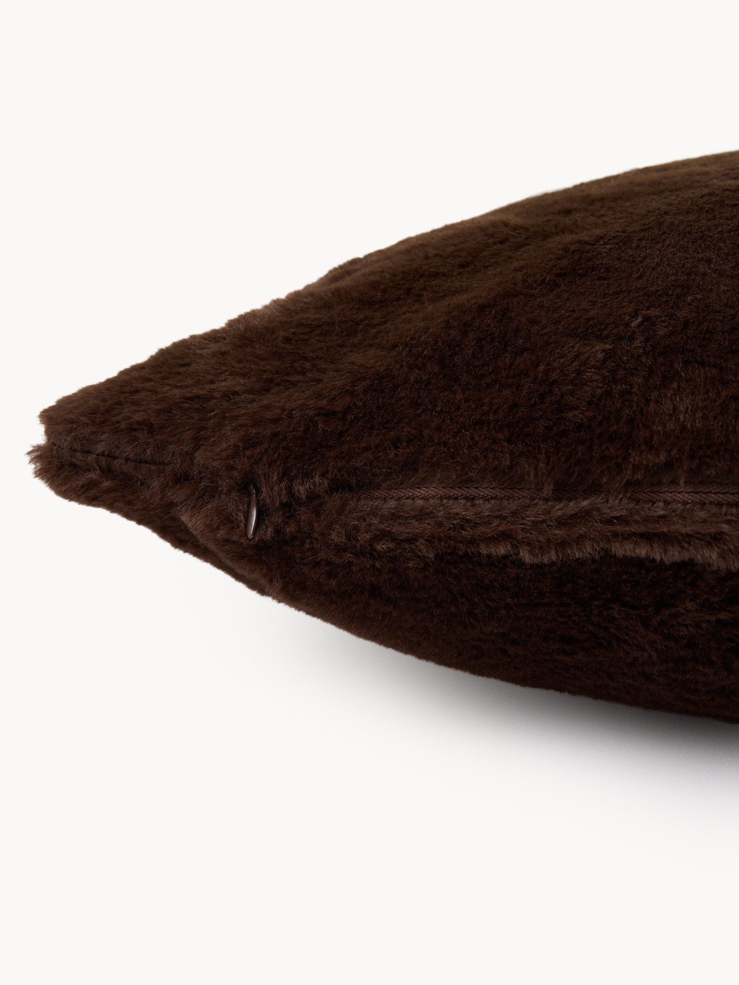 Fur-effect cushion 45x45cm, Brown, large image number 1