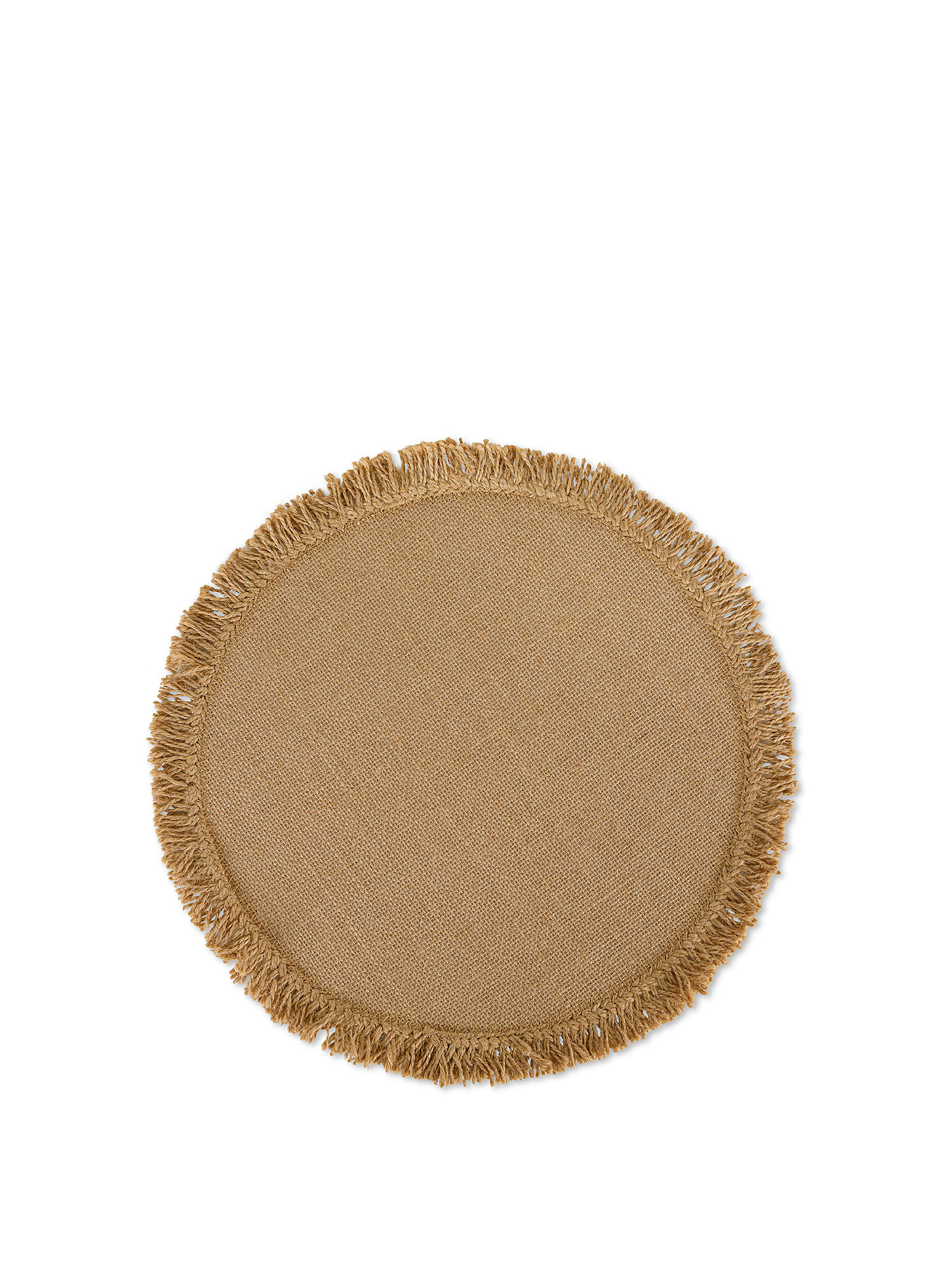 Jute placemat with fringes, Beige, large image number 0