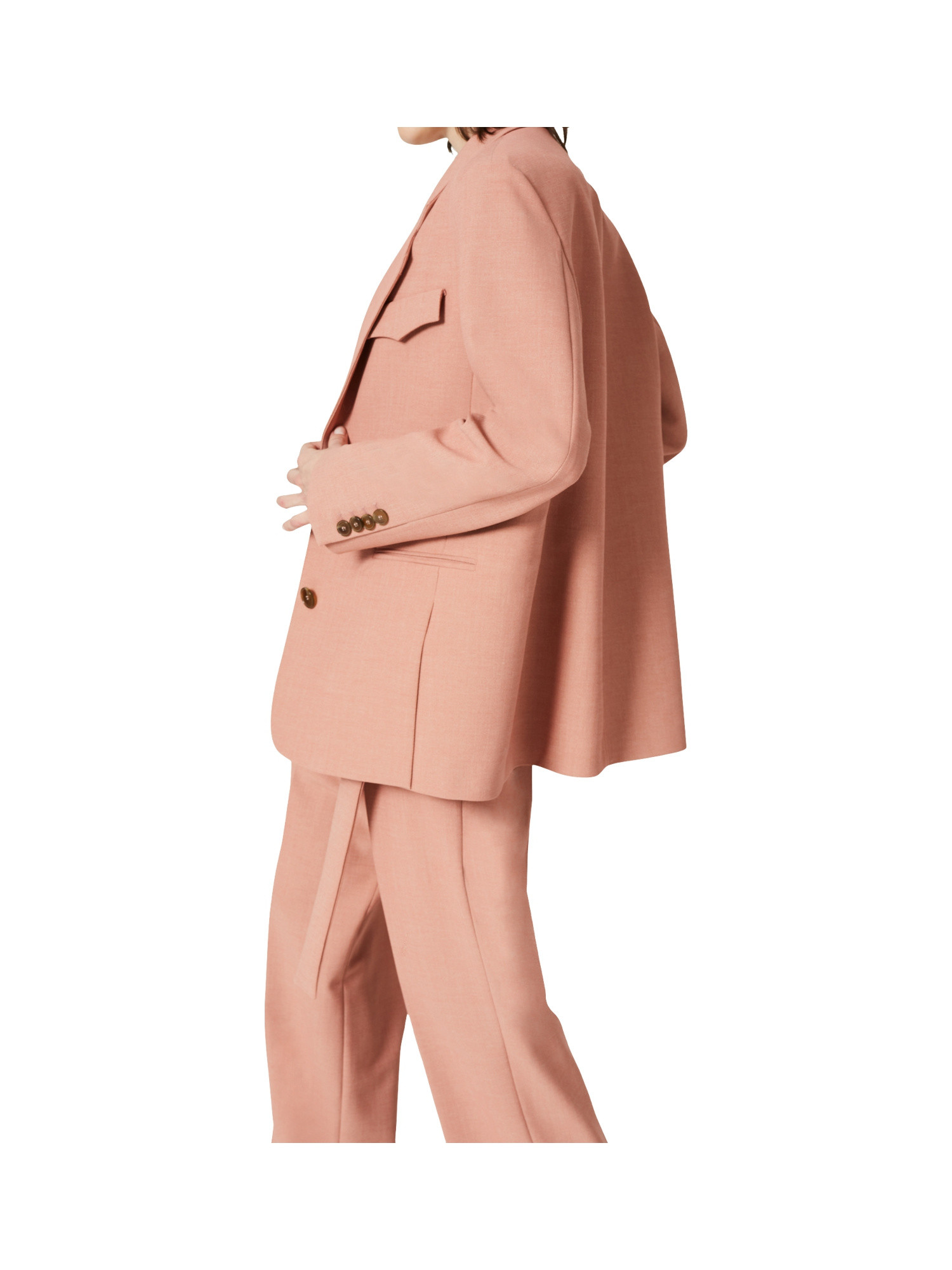 Single-breasted blazer with a slightly over fit, Pink, large image number 6