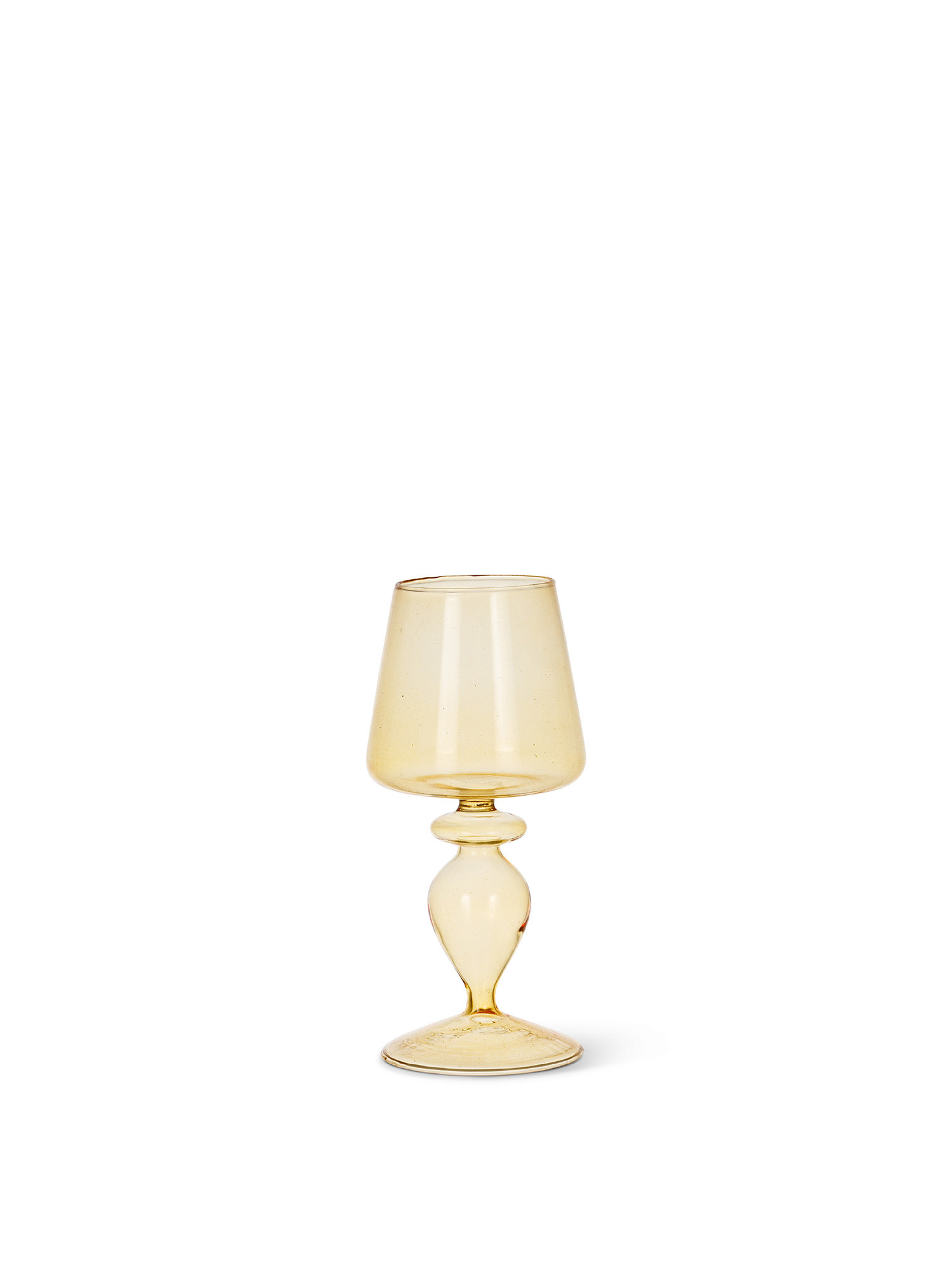 Glass candlestick, Yellow, large image number 0