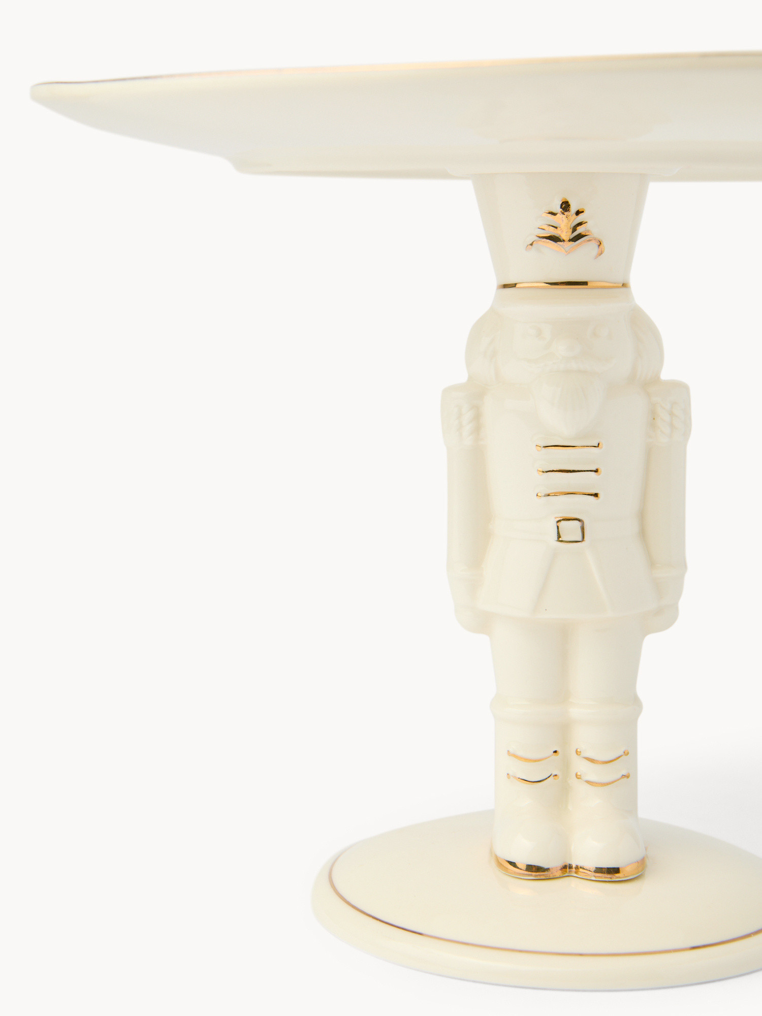 Ceramic stand with nutcracker base, White, large image number 1