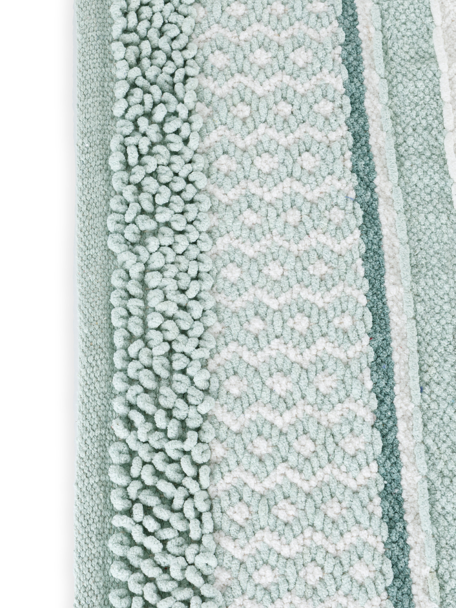 Tappeto bagno puro cotone effetto patchwork, Beige chiaro, large image number 1