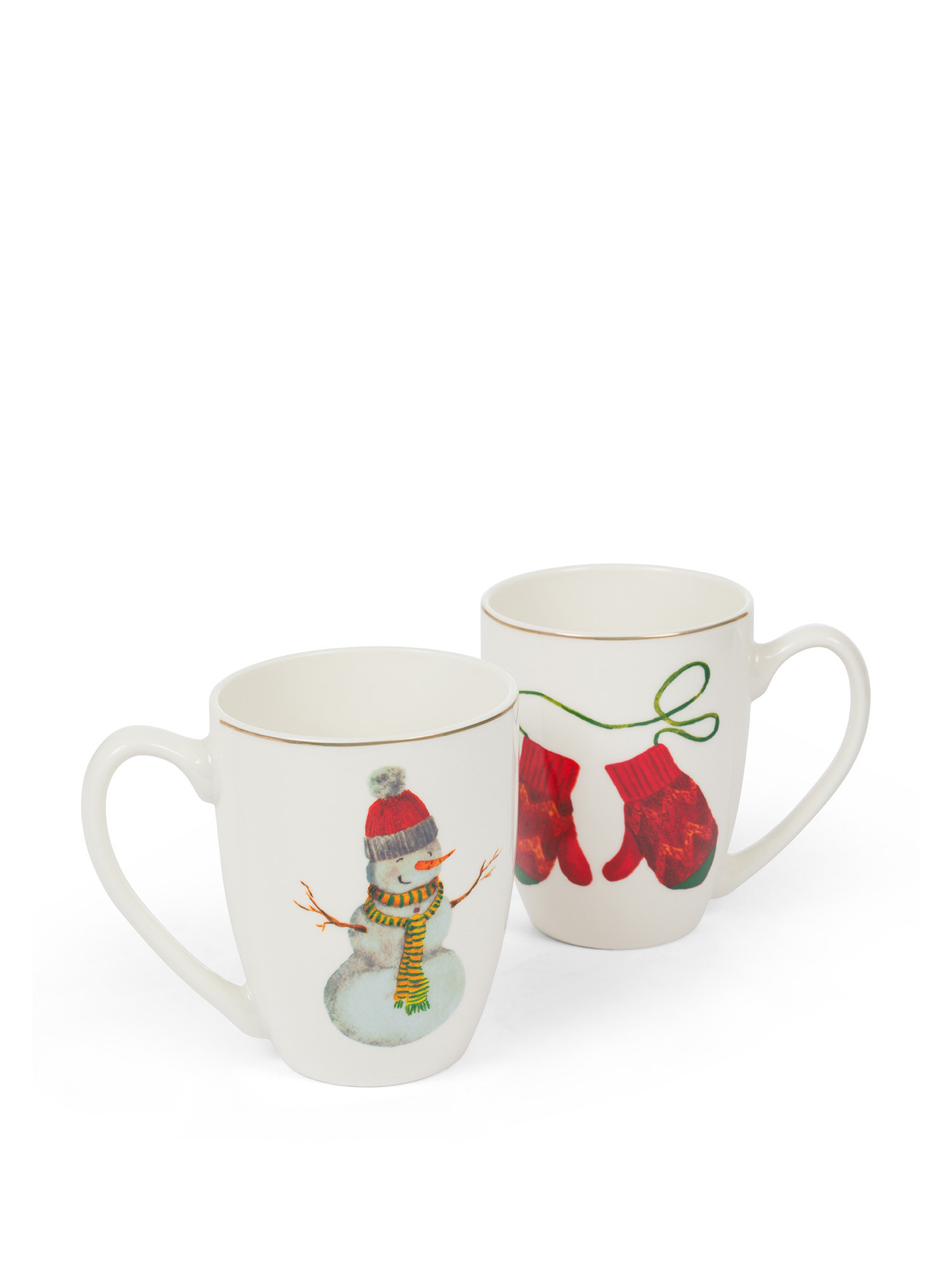 New bone china mug with Christmas motif, White, large image number 1