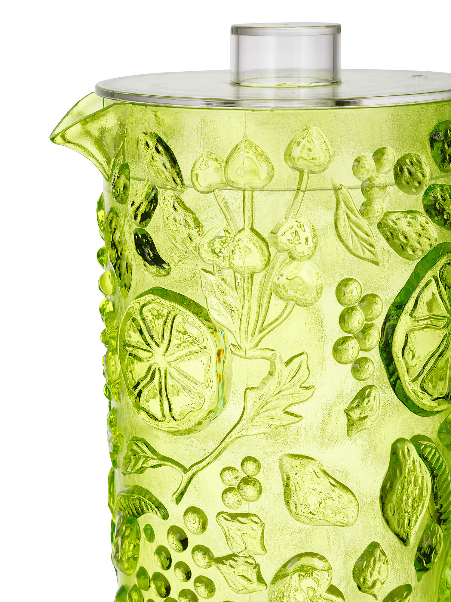 Plastic jug with fruit motif, Lime Green, large image number 1