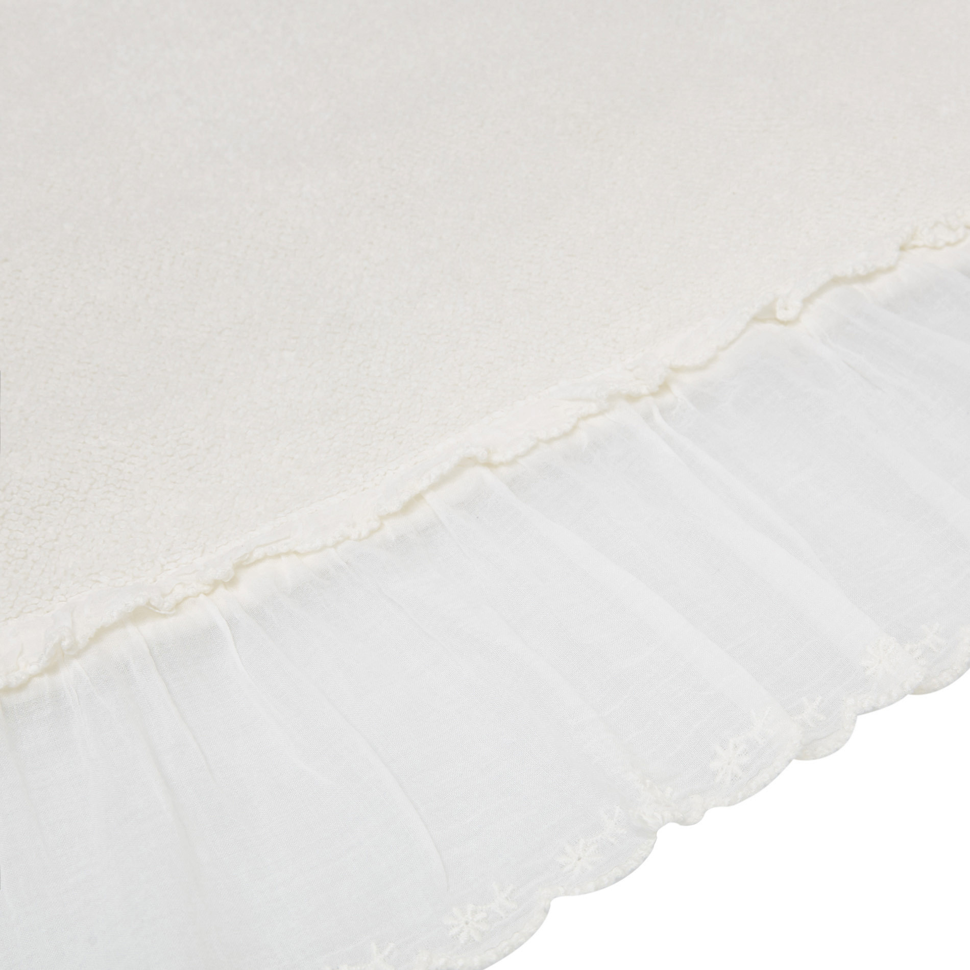 Portofino cotton towel with voile edge, White Cream, large image number 2