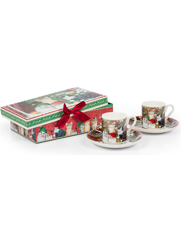 Alessi FM01SET Set Caffè E-LI-LI - 2 Tazze In Bone China Con Sottotazze, Design Fuksas, Bianco, Lavaggio A Mano - 3