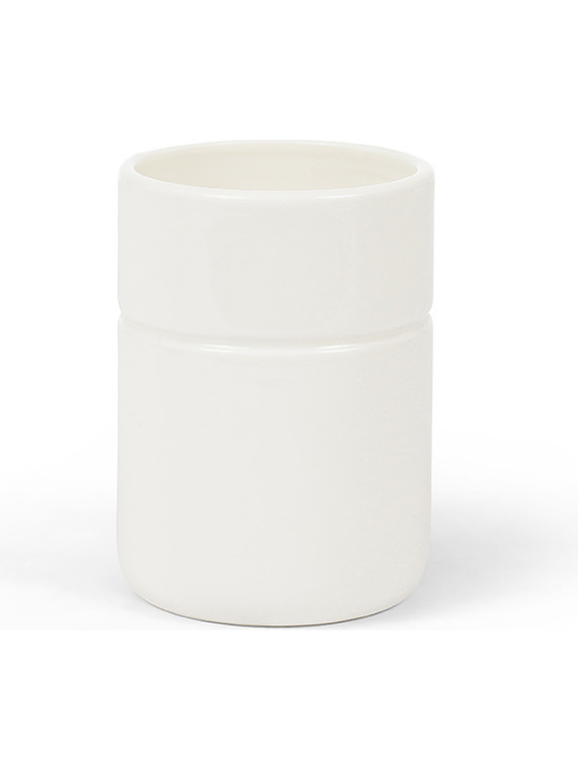 Polished ceramic toothbrush holder