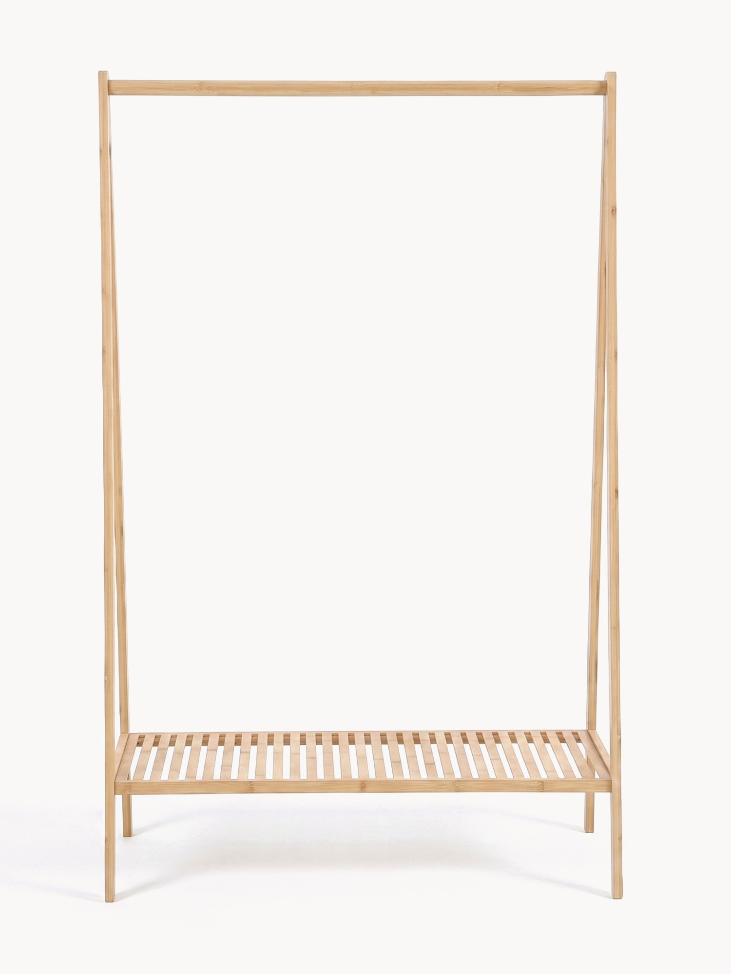 Natural Bamboo Coat Hanger, Natural, large image number 2