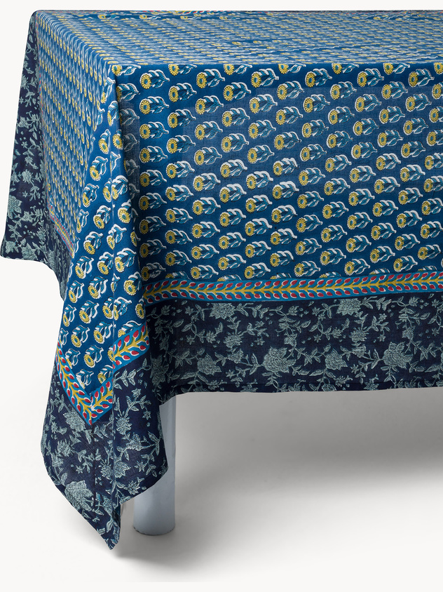 Pure cotton block print tablecloth