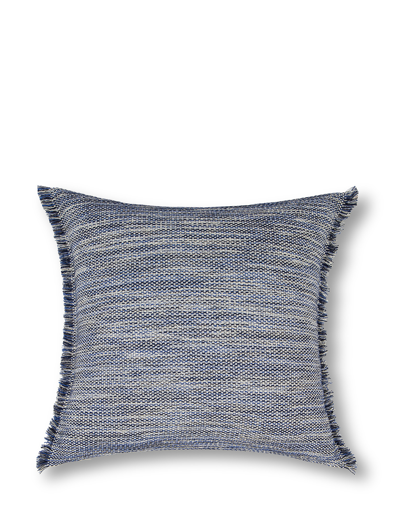 Cushion 45x45 cm with fringes, Blue, large image number 0