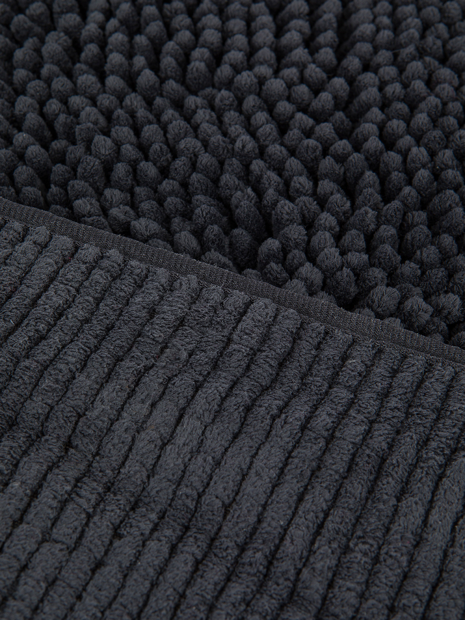 Zefiro solid color cotton bath rug, Dark Grey, large image number 1