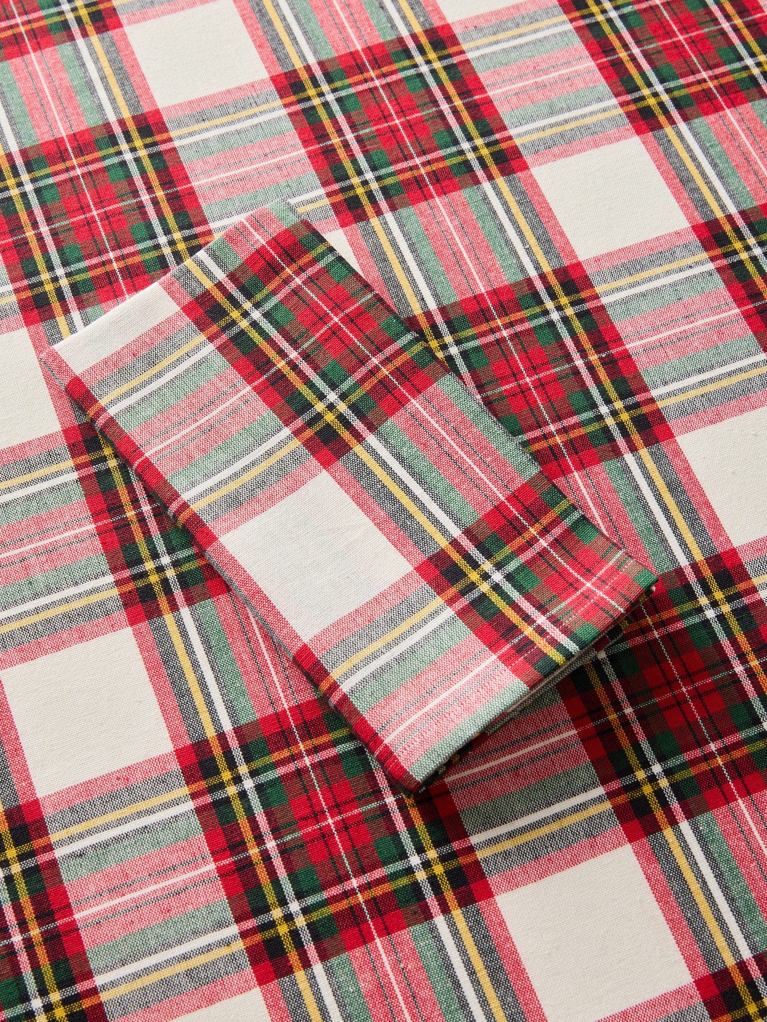Set 2 tovaglioli tartan in puro cotone tinto filo, Multicolor, large image number 1