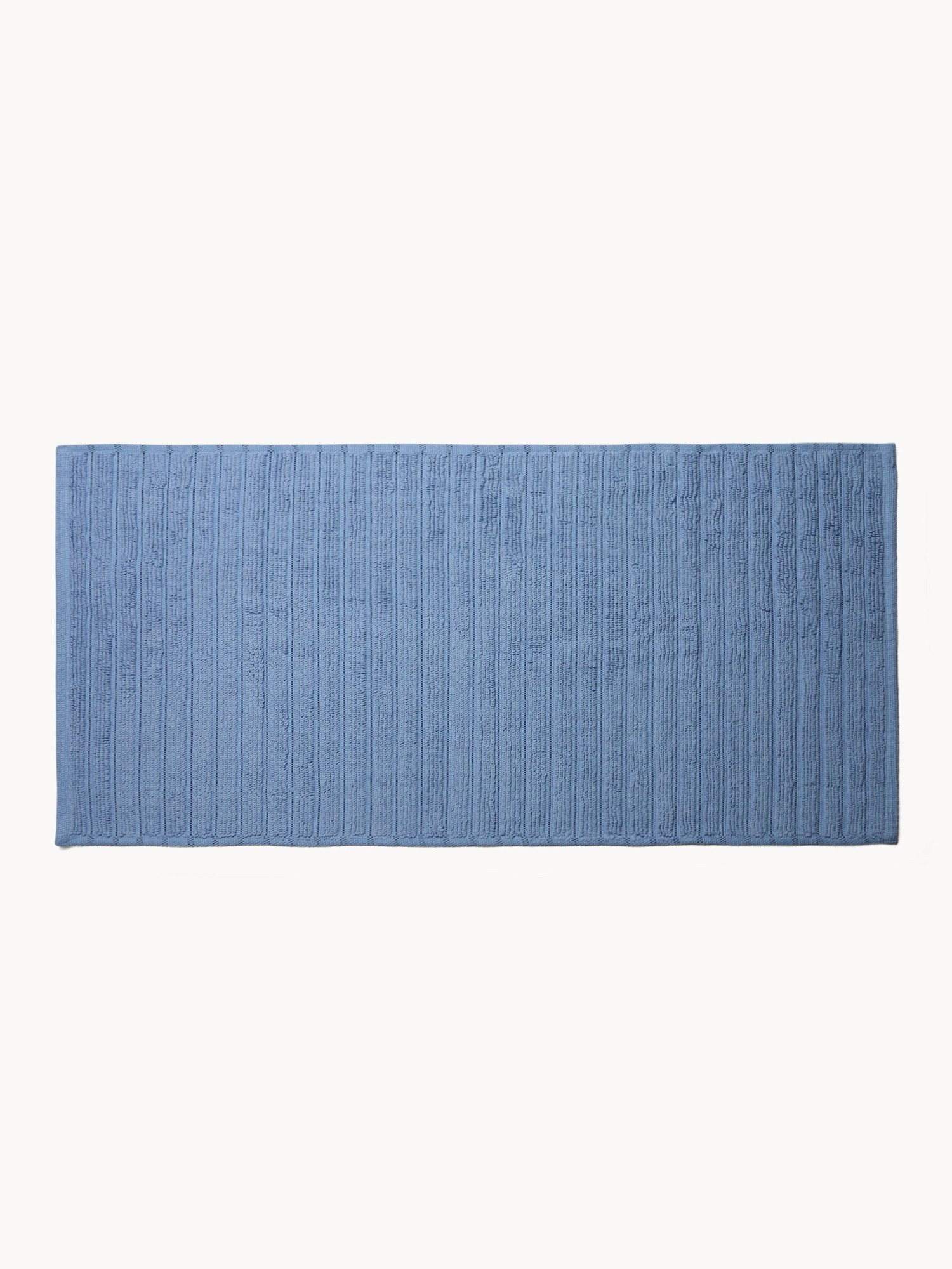 Solid-Color Cotton Bath Mat - Introductory Price, Blue Dark, large image number 0