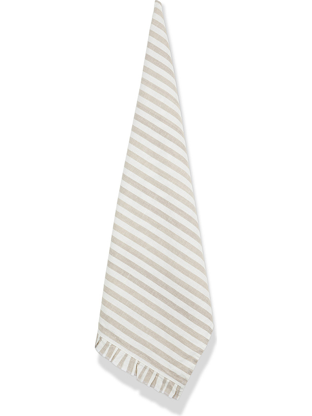 Striped linen and cotton tea towel