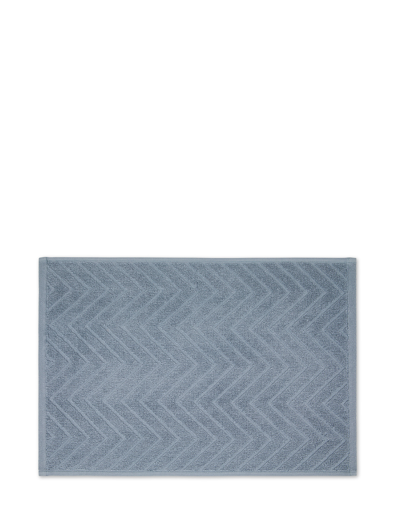Asciugamano in spugna di cotone con disegno Jacquard, Azzurro, large image number 1
