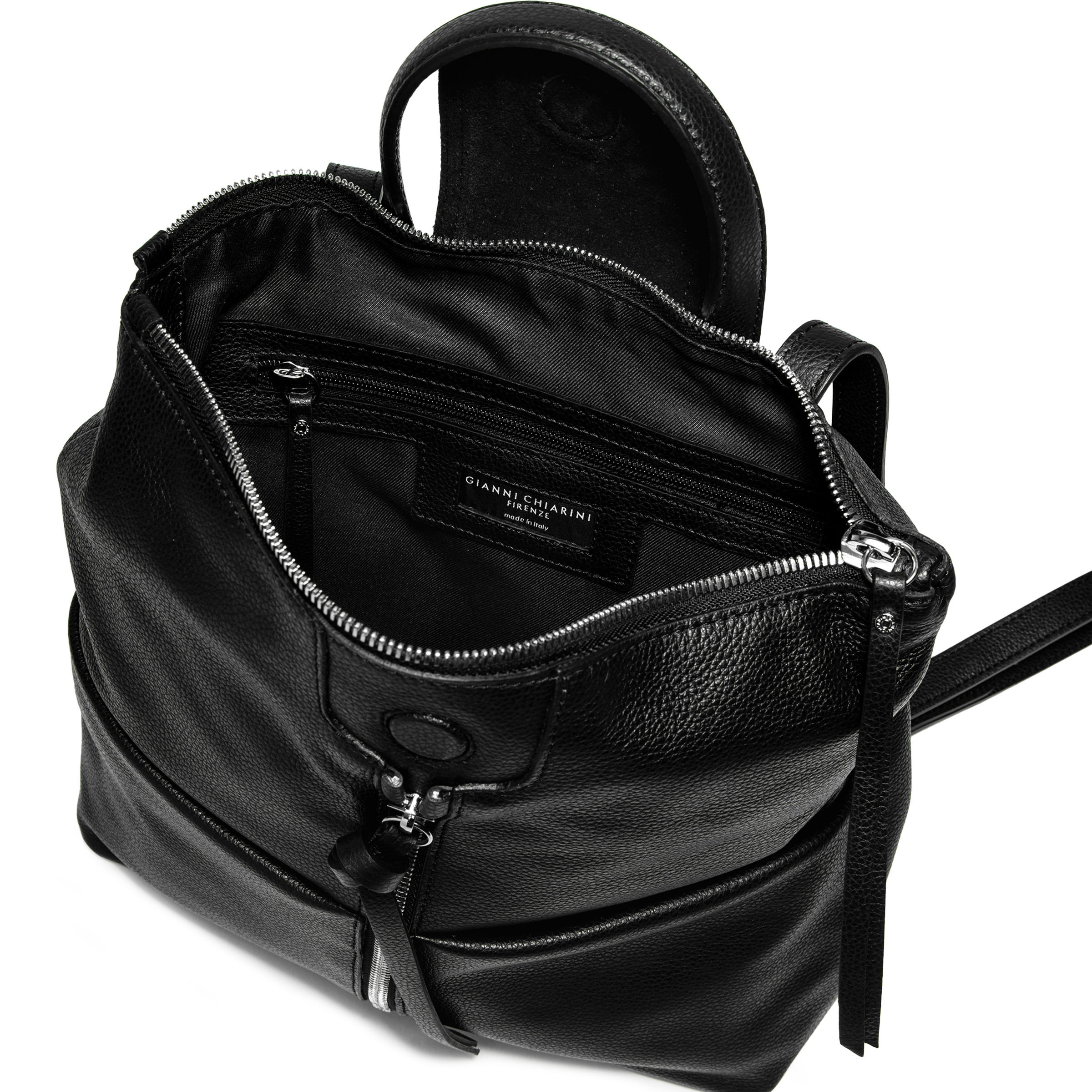 Gianni Chiarini - Jade leather backpack, Black, large image number 4