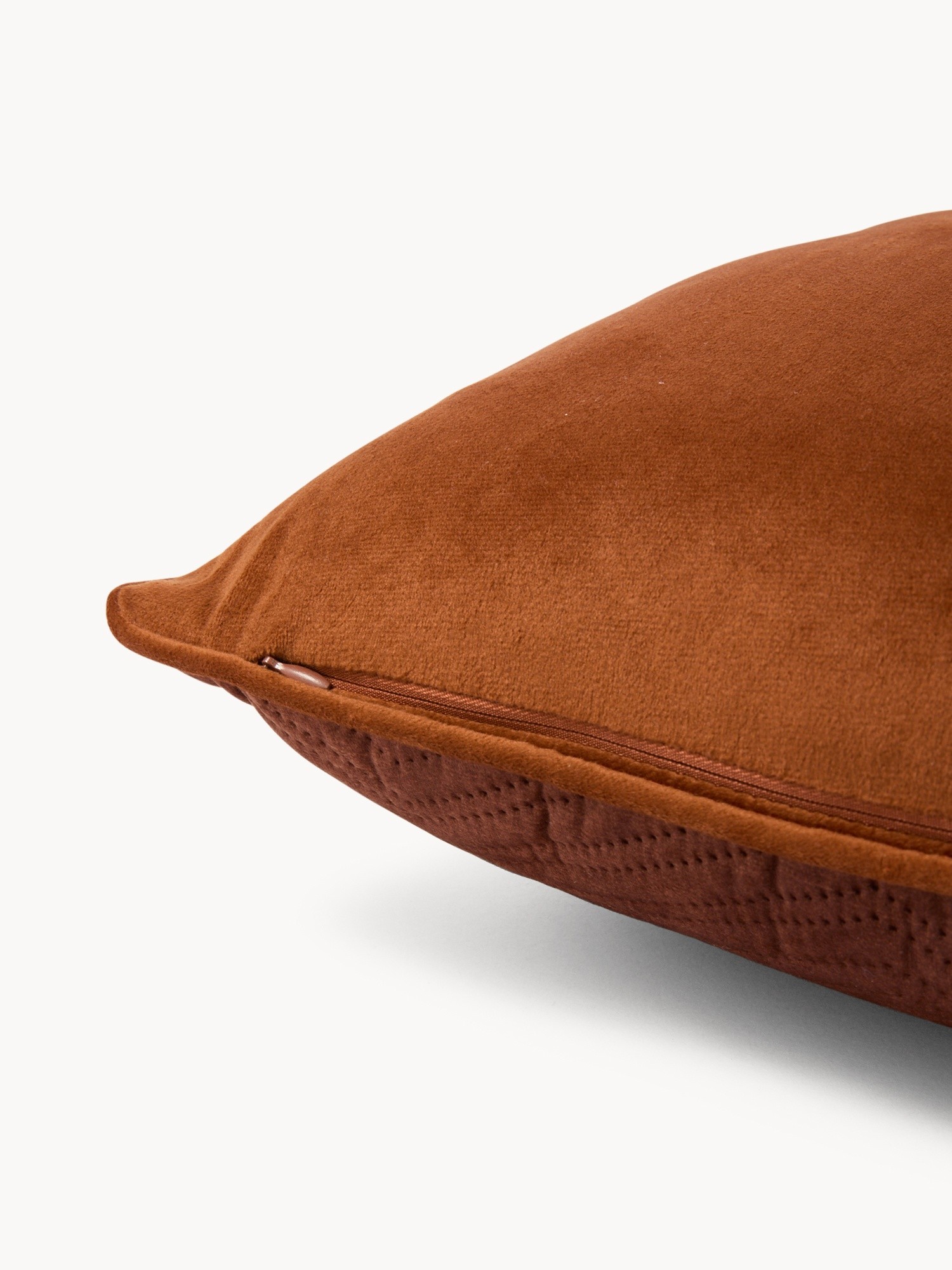 Cuscino in velluto motivo geometrico 45X45cm - Prezzo di lancio, Marrone, large image number 2