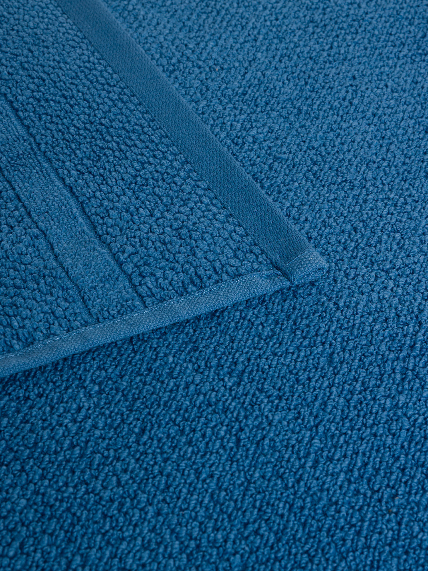 Asciugamano in spugna di cotone tinta unita, Blu, large image number 2