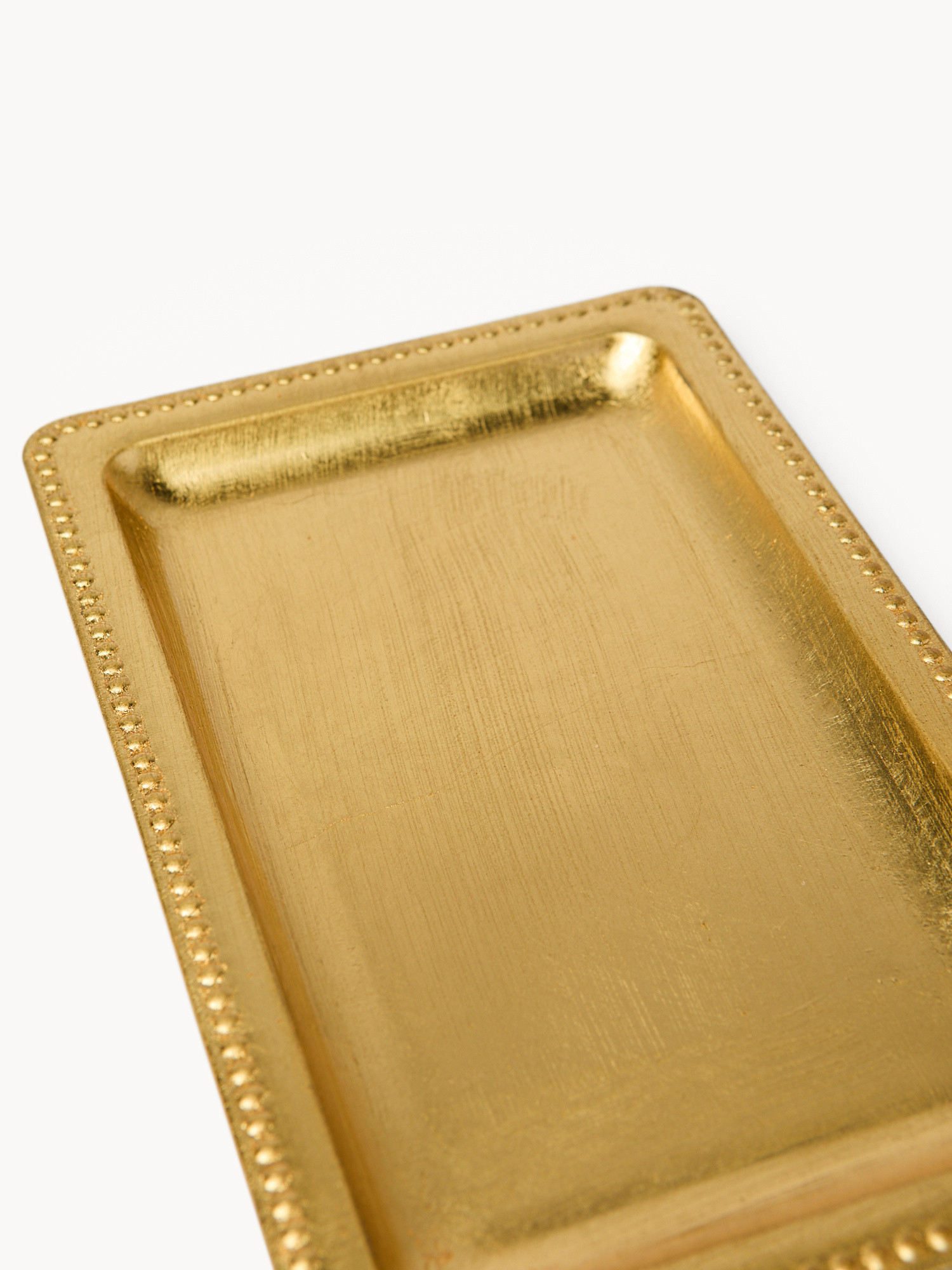 Rectangular gold-finish tray, Gold, large image number 1