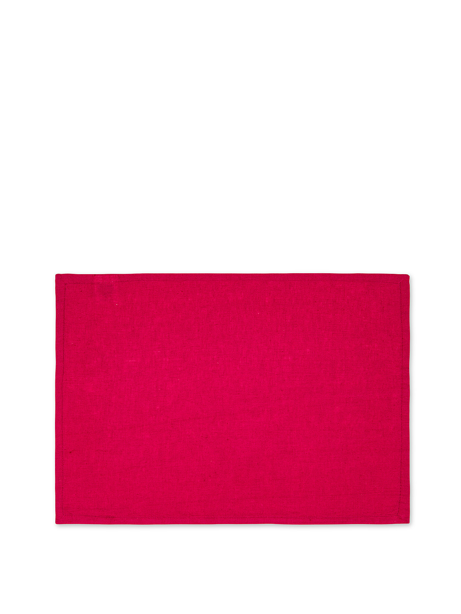 Tovaglietta puro lino tinta unita, Rosso ciliegia, large image number 0