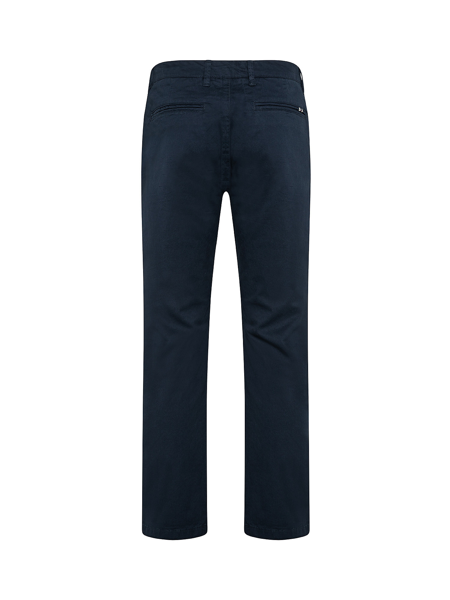 Pantalone chinos cotone stretch, Blu, large