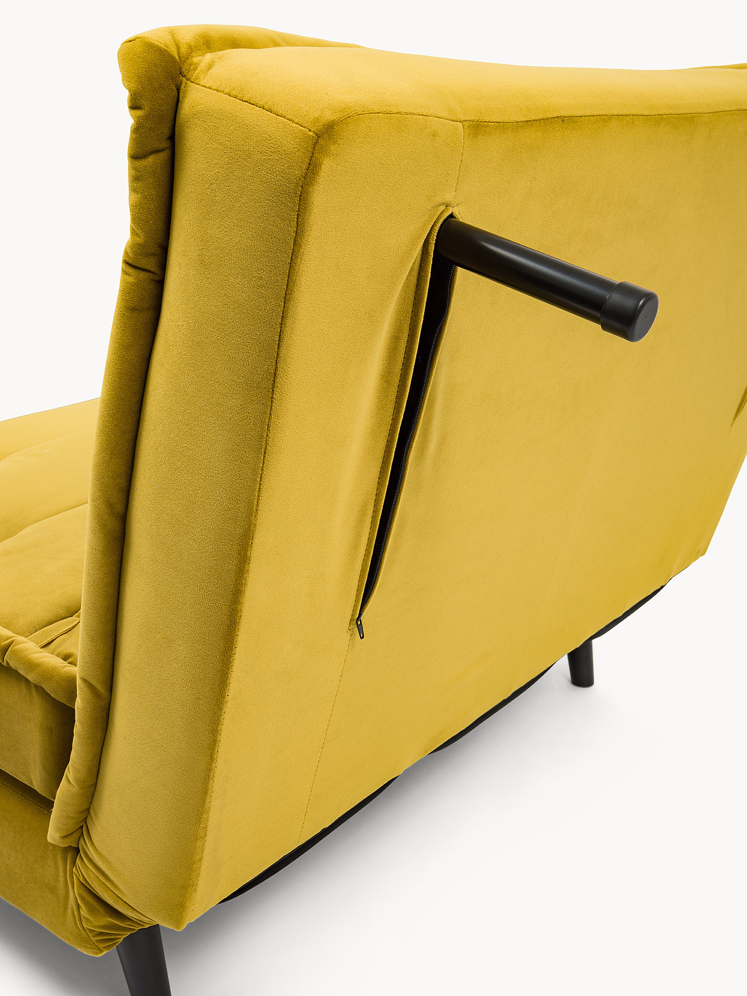Guest sofa bed with recycled polyester velvet covering, Lime Green, large image number 3