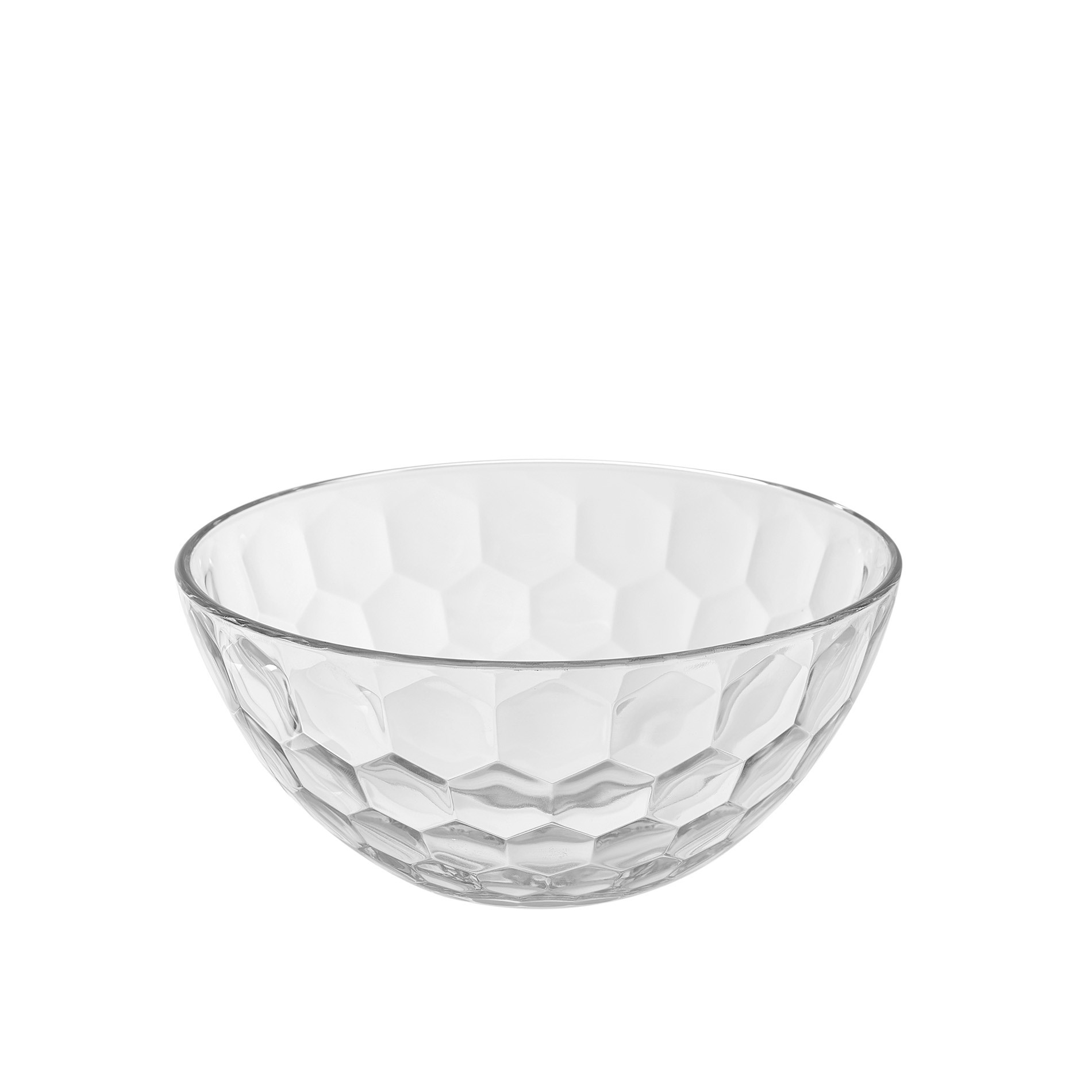 Honey cut glass bowl, Transparent, large image number 0