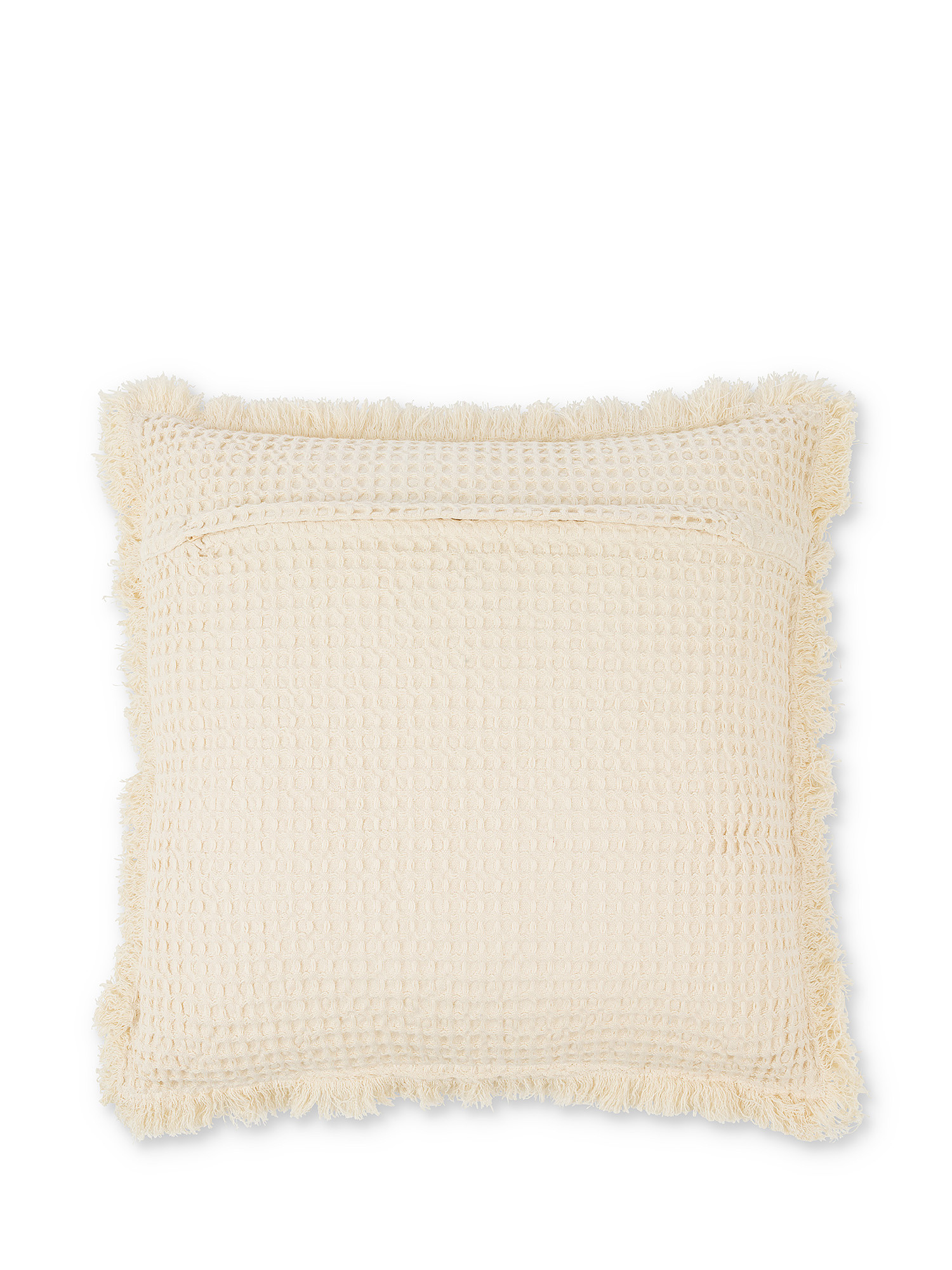 Honeycomb cotton cushion 45x45cm, Beige, large image number 1