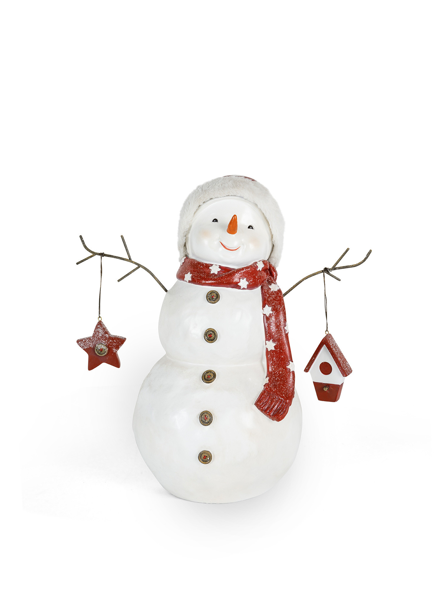 Snowman in resin, White, large image number 0
