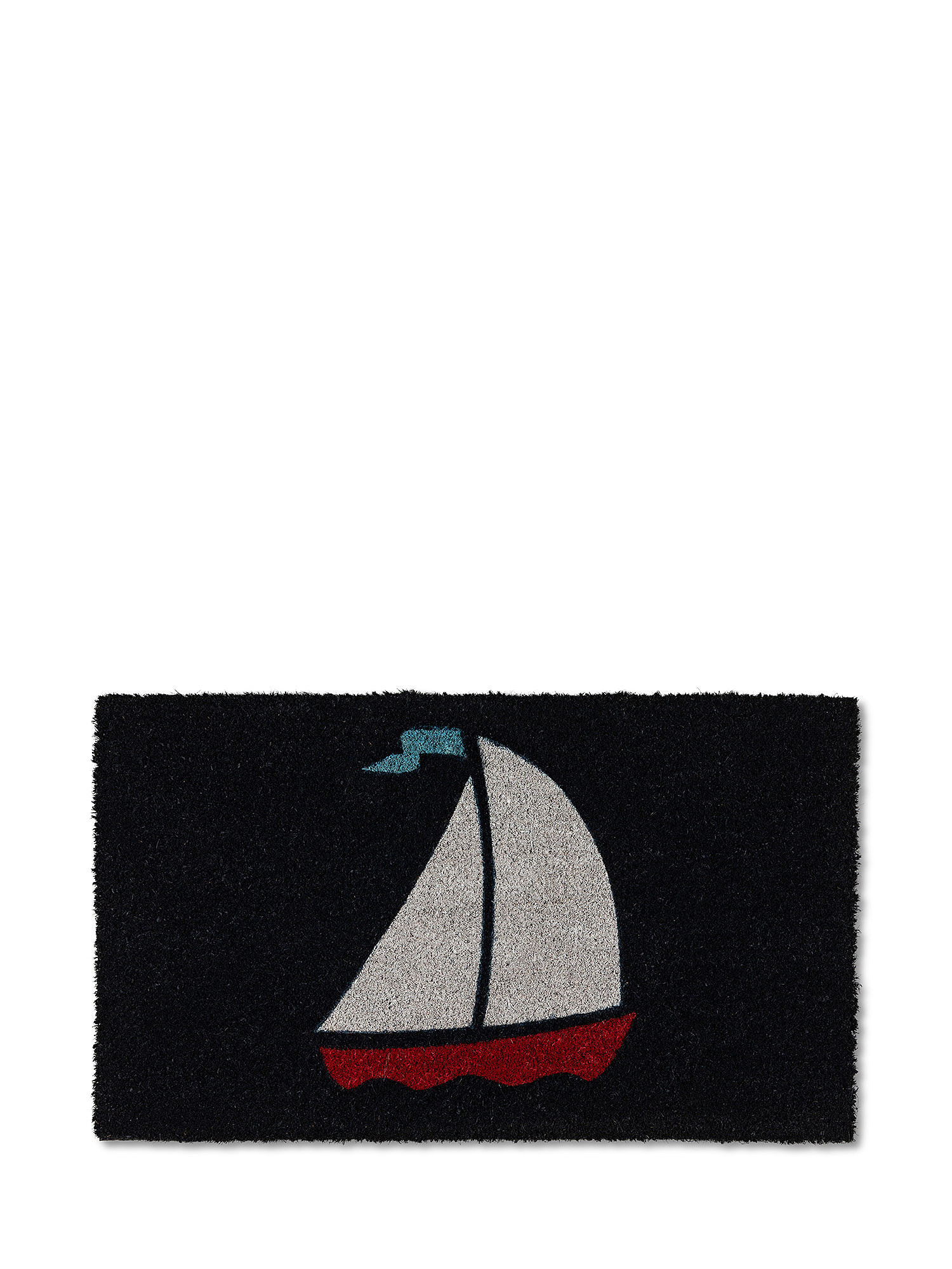 Doormat in crocodile print sails, Brown, large image number 0