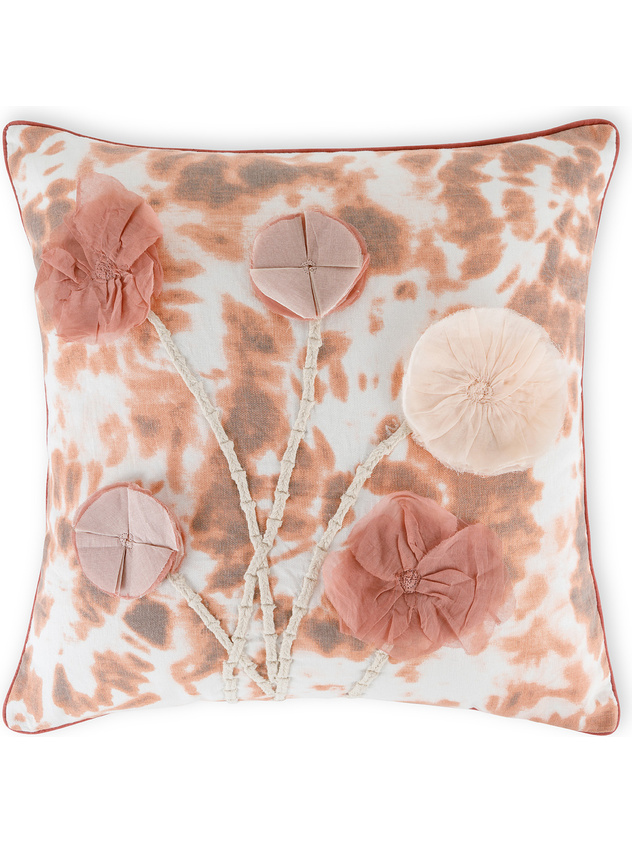 Cotton cushion with tie dye effect 45x45cm