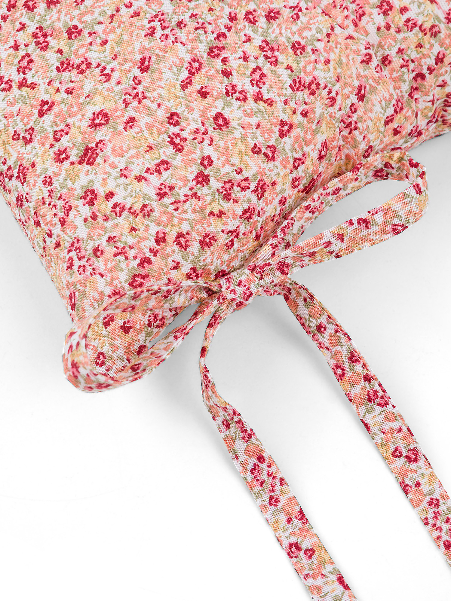 100% cotton chair cushion with flower print, Pink, large image number 1