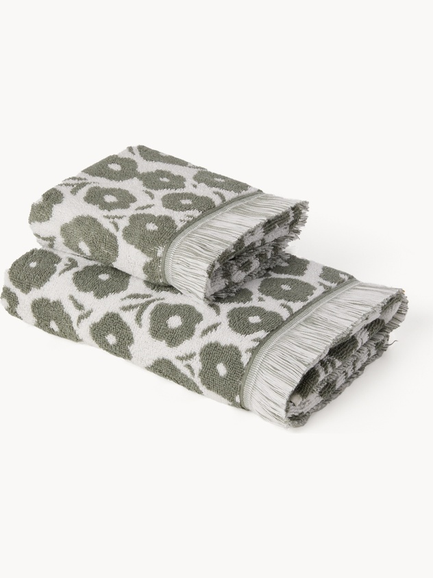 Yarn-dyed cotton towel