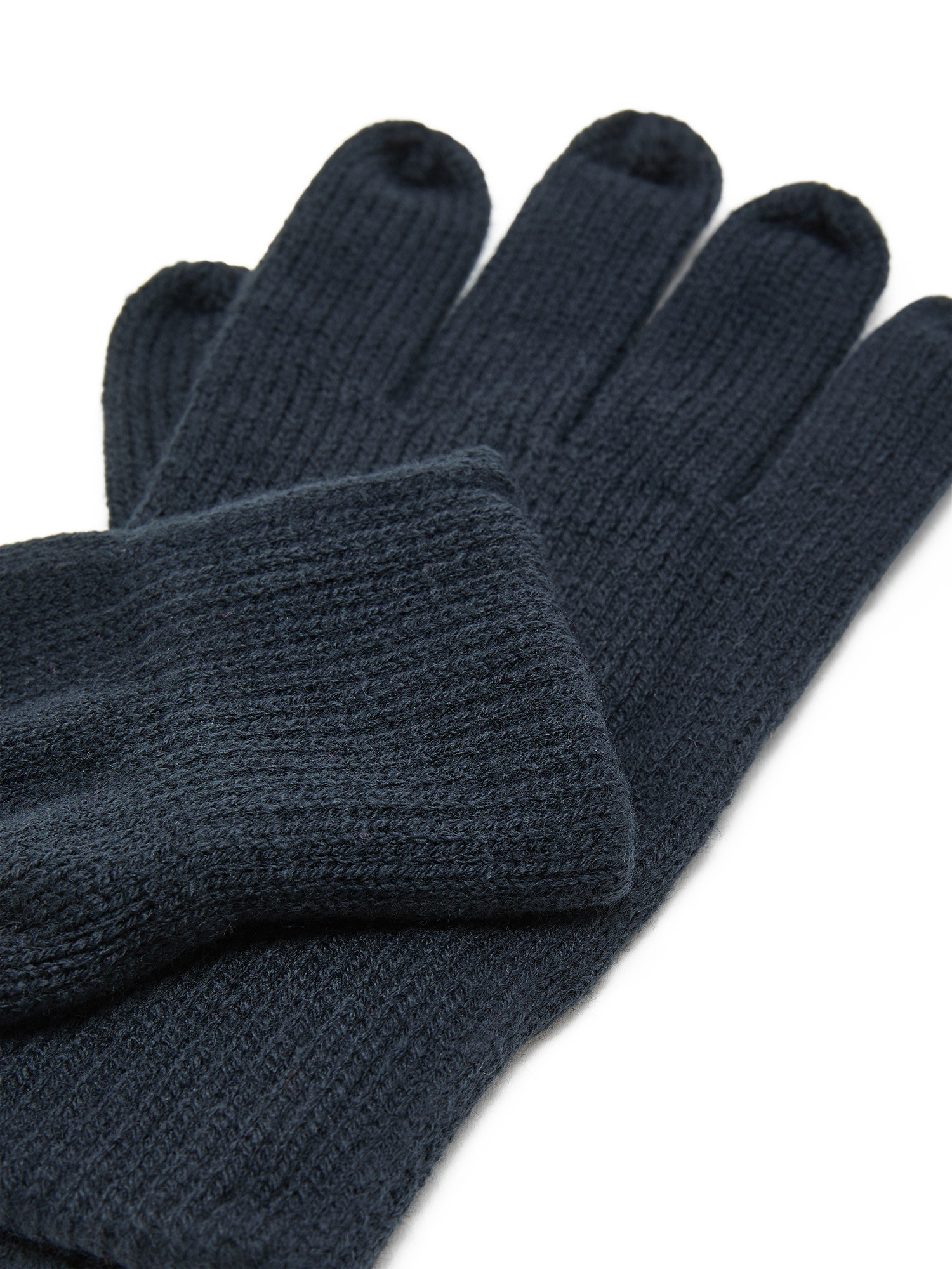Luca D'Altieri - Basic knitted gloves, Dark Blue, large image number 1