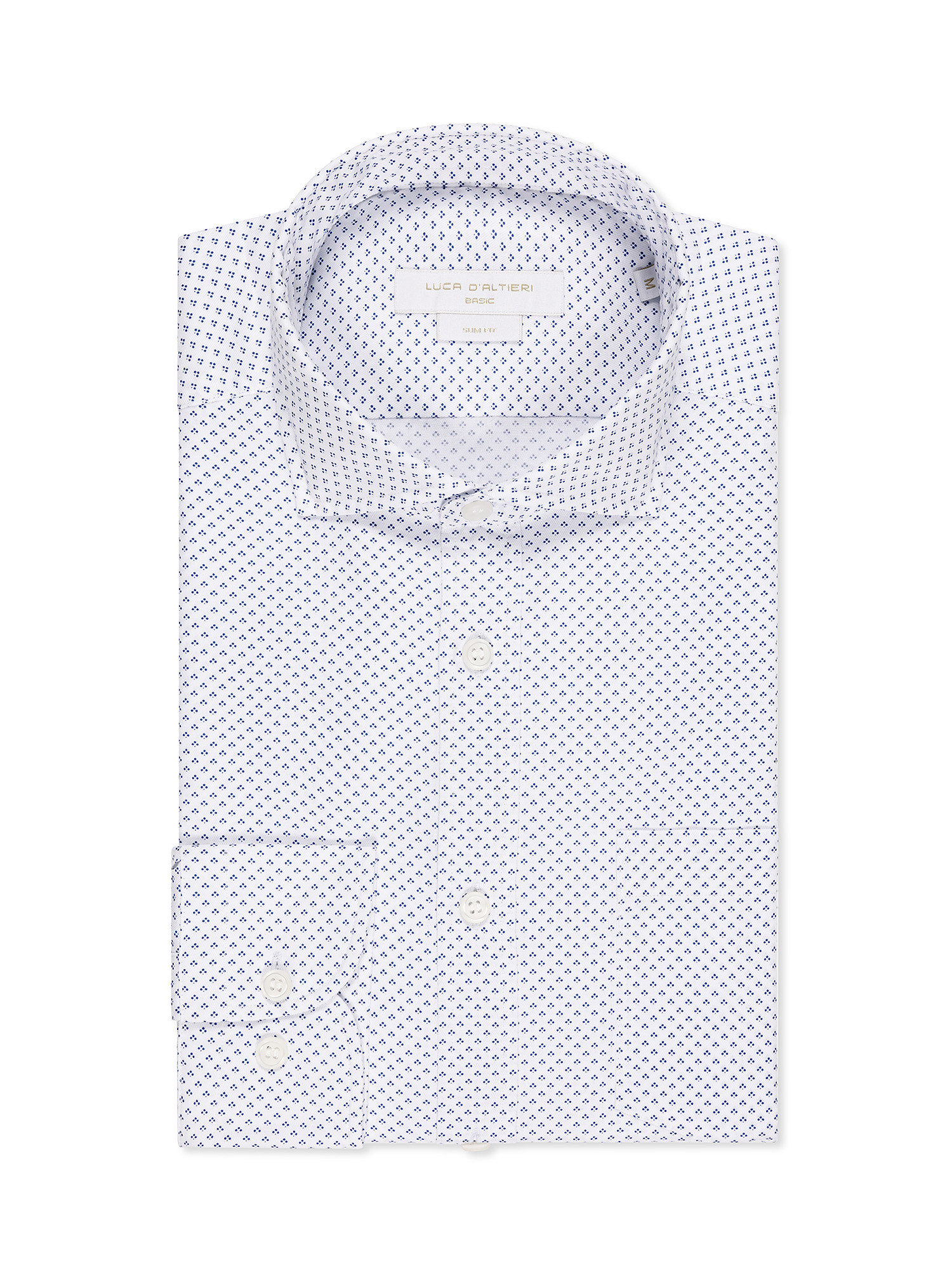 Basic slim fit shirt in pure cotton, White 1, large image number 0