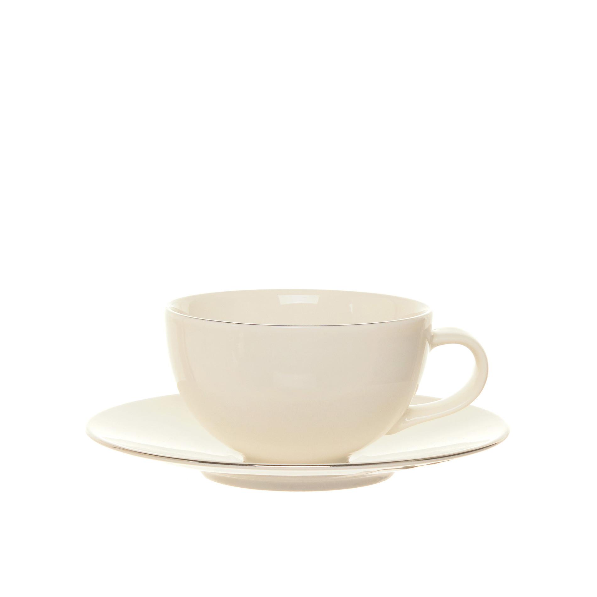 Roma new bone china tea cup, White, large image number 0