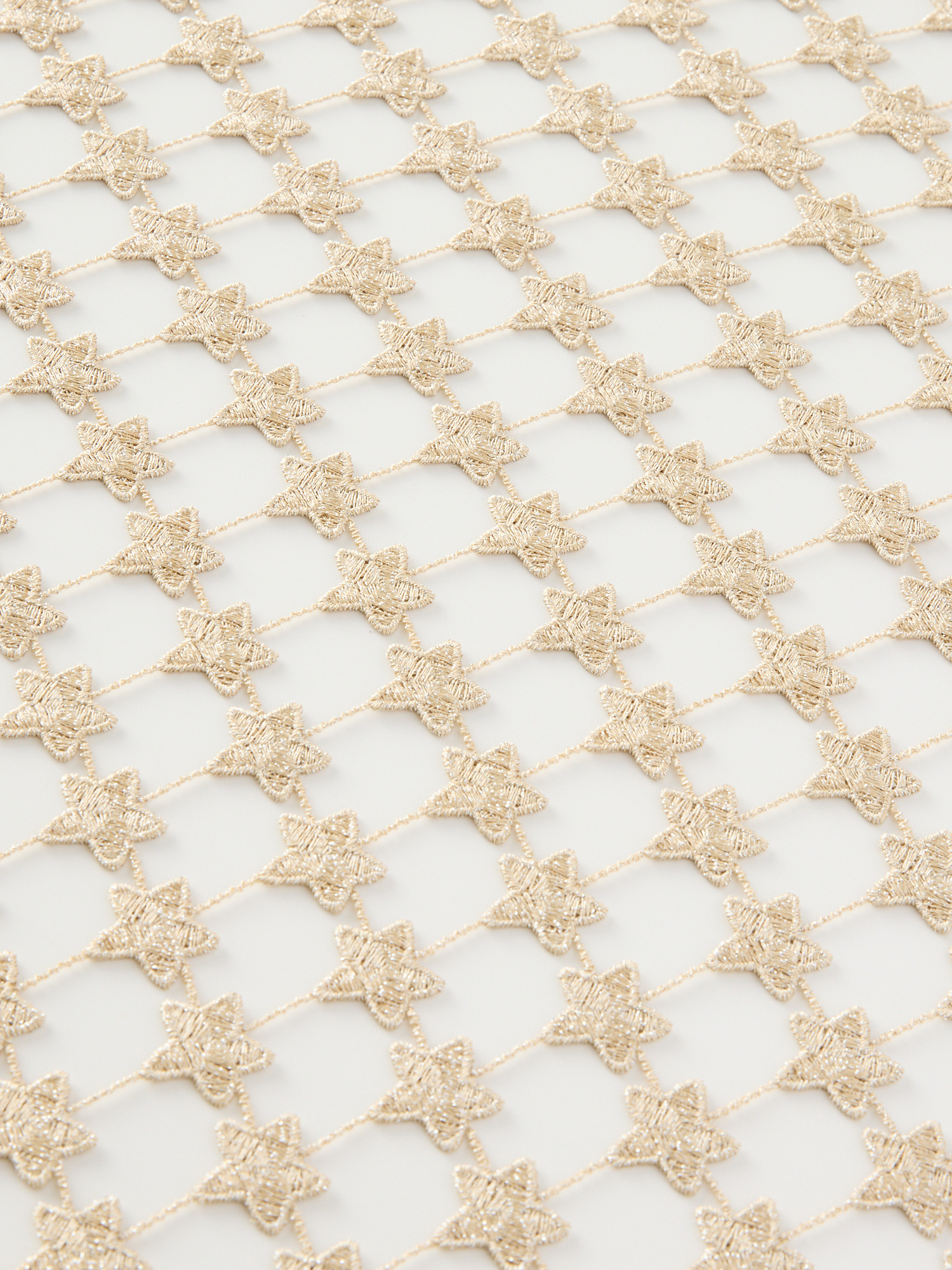 Perforated gold lurex tablecloth, Gold, large image number 1