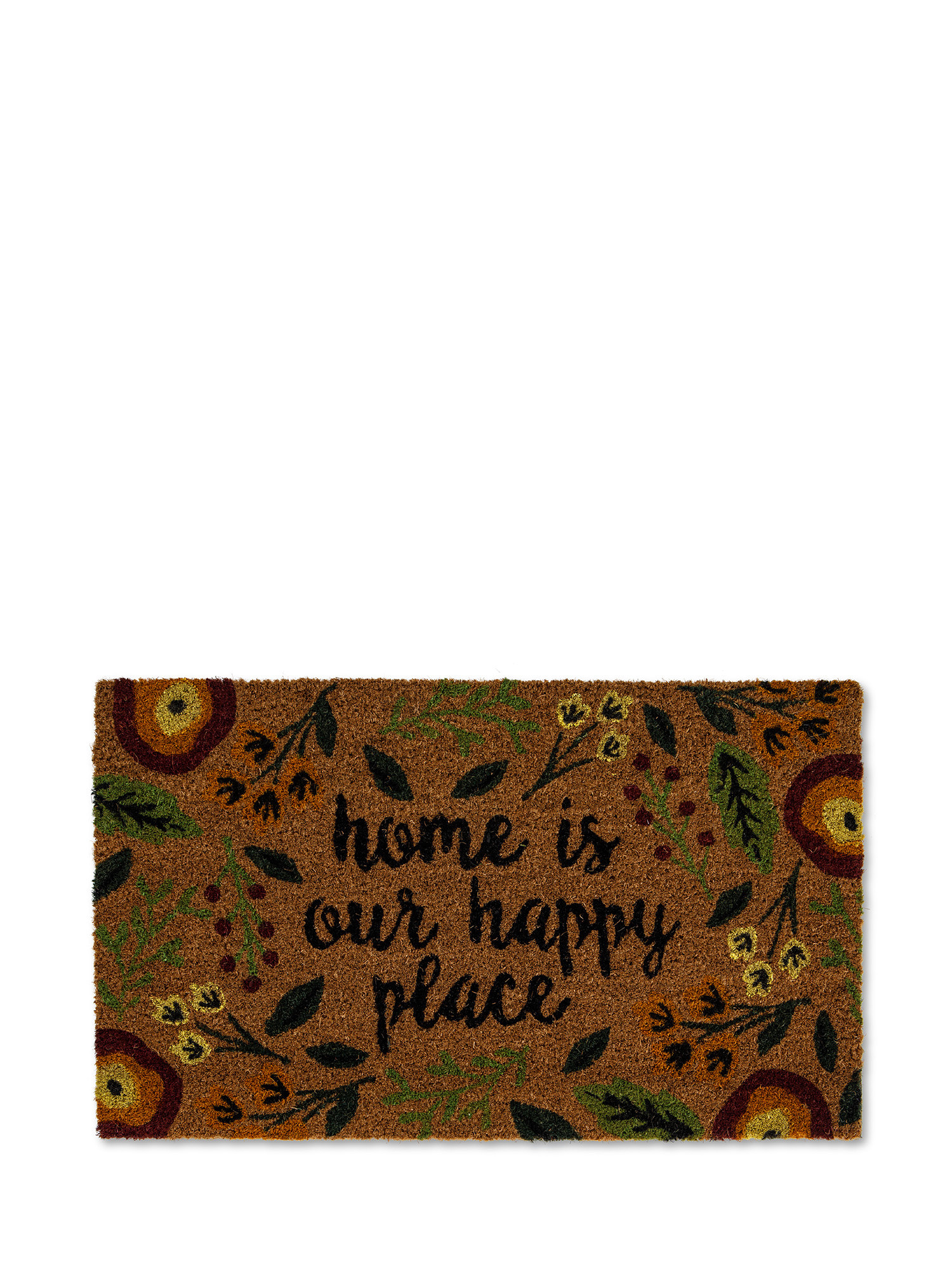Zerbino stampa fiori Home is our happy place, Beige, large image number 0