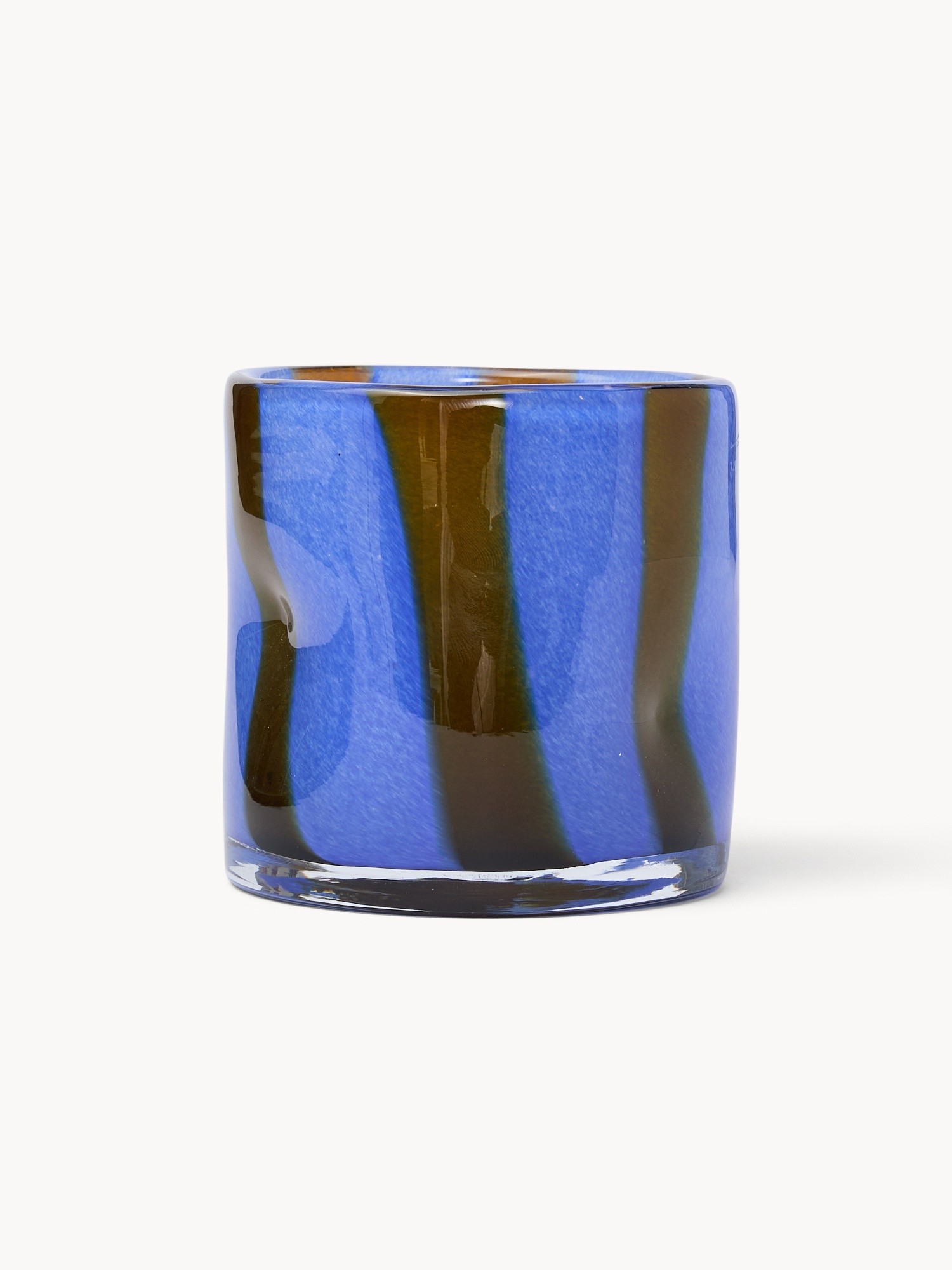 Candeliere in vetro colorato in pasta, Blu bluette, large image number 0